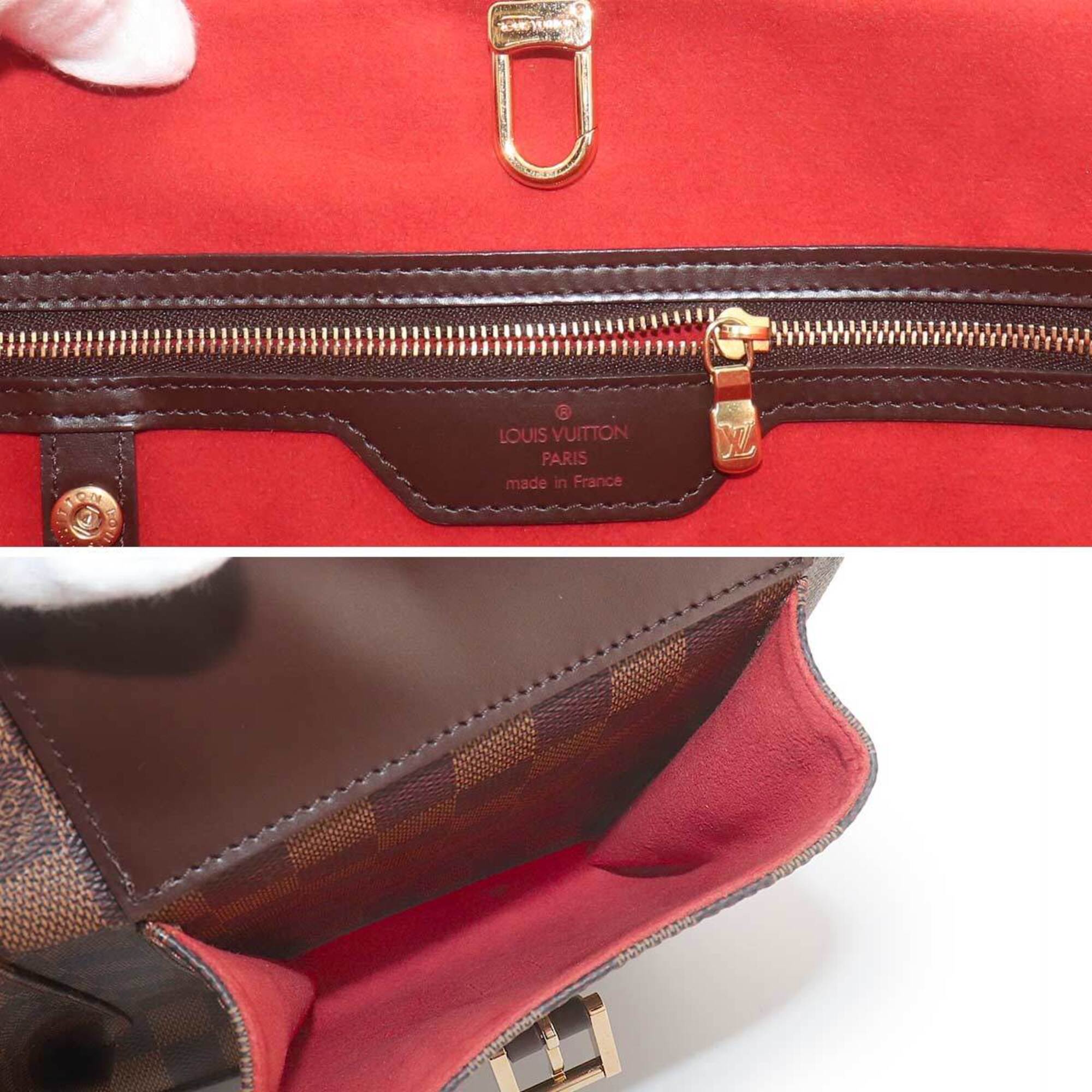 Louis Vuitton Ebene Damier Canvas Handbag Pouch Tote Bag (Pre-Owned)