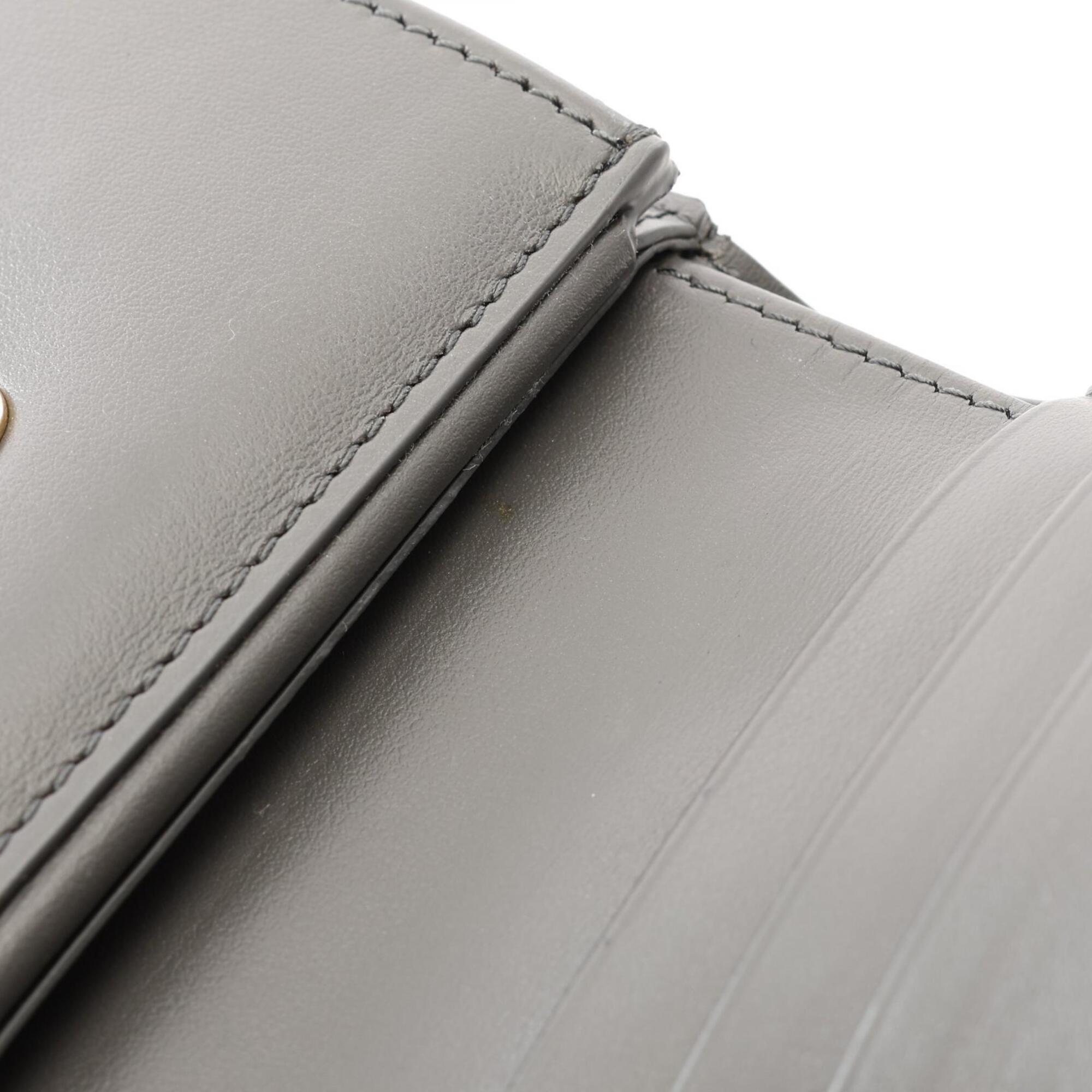Celine Gray Leather Wallet (Tri-Fold) (Pre-Owned)