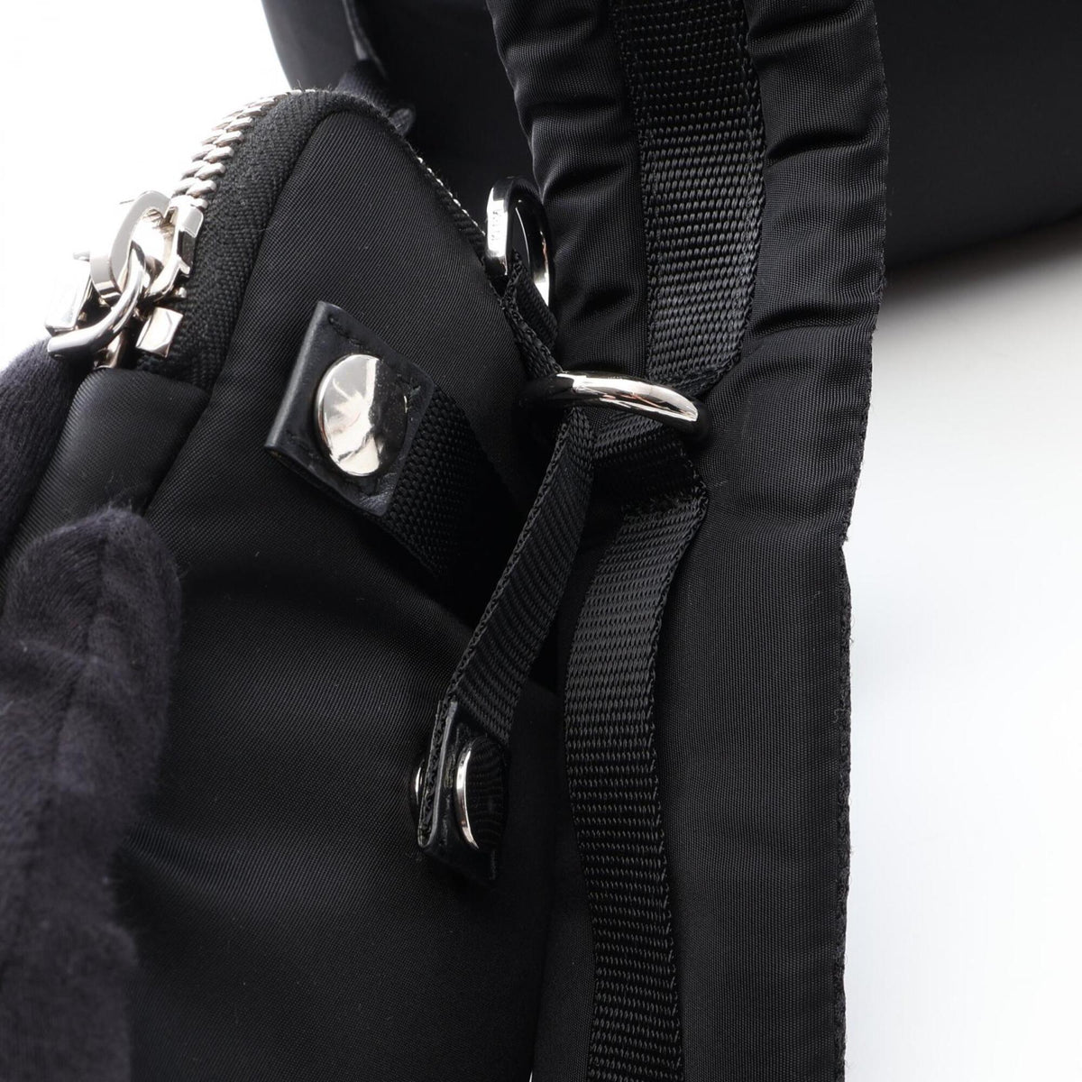 Prada Black Khaki Nylon Backpack (Pre-Owned)