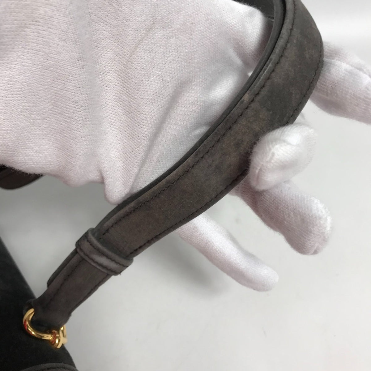 Hermes Gray Leather Shoulder Bag (Pre-Owned)