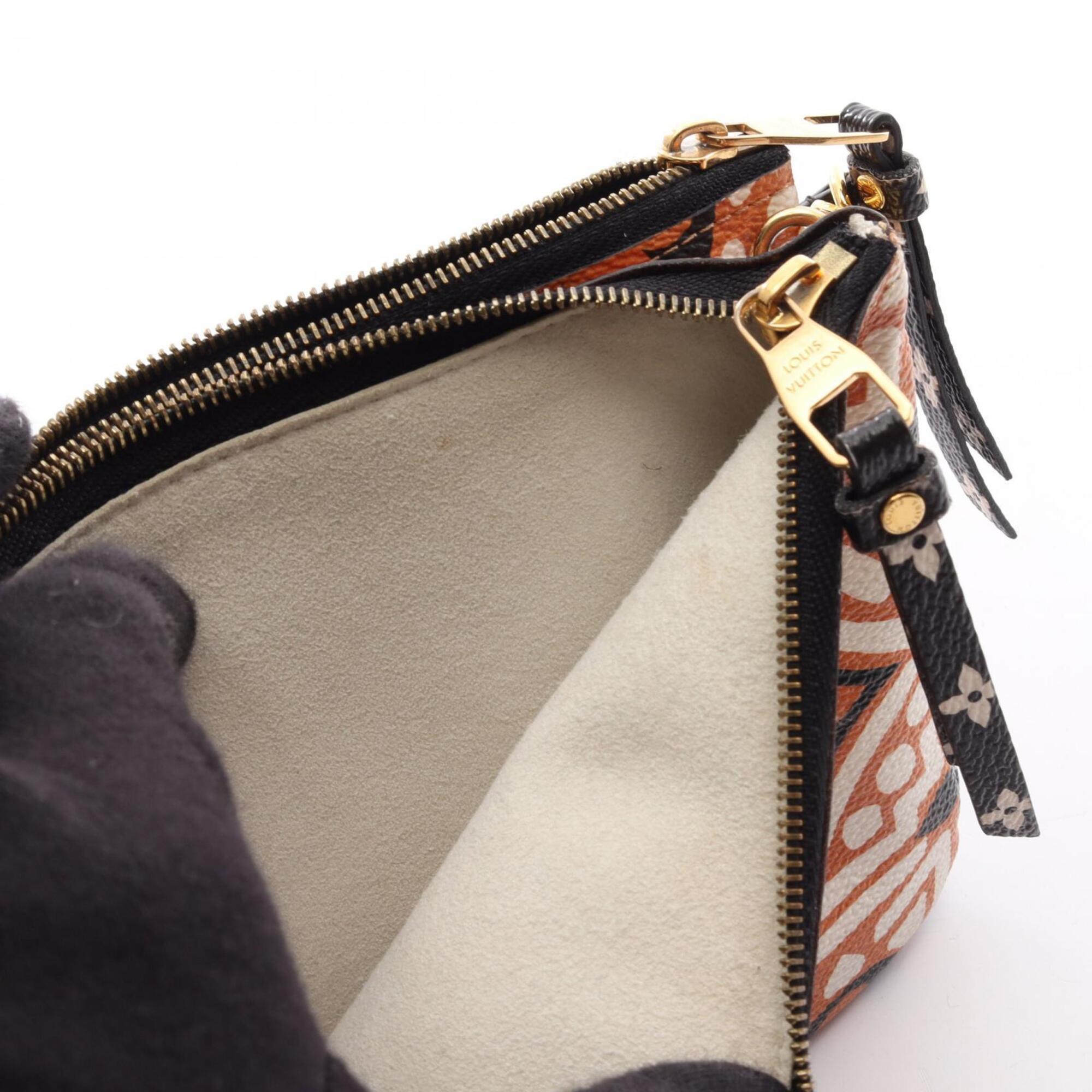 Louis Vuitton Multi-Color Orange Coated Canvas Handbag Pochette Shoulder Bag (Pre-Owned)