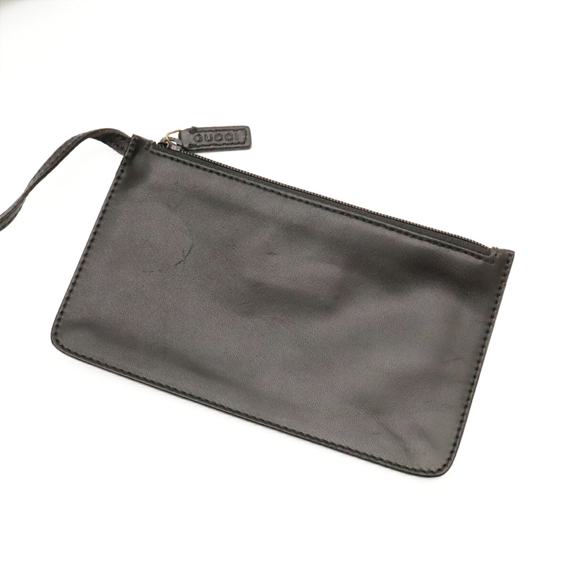 Gucci Black Canvas Leather Shoulder Bag (Pre-Owned)