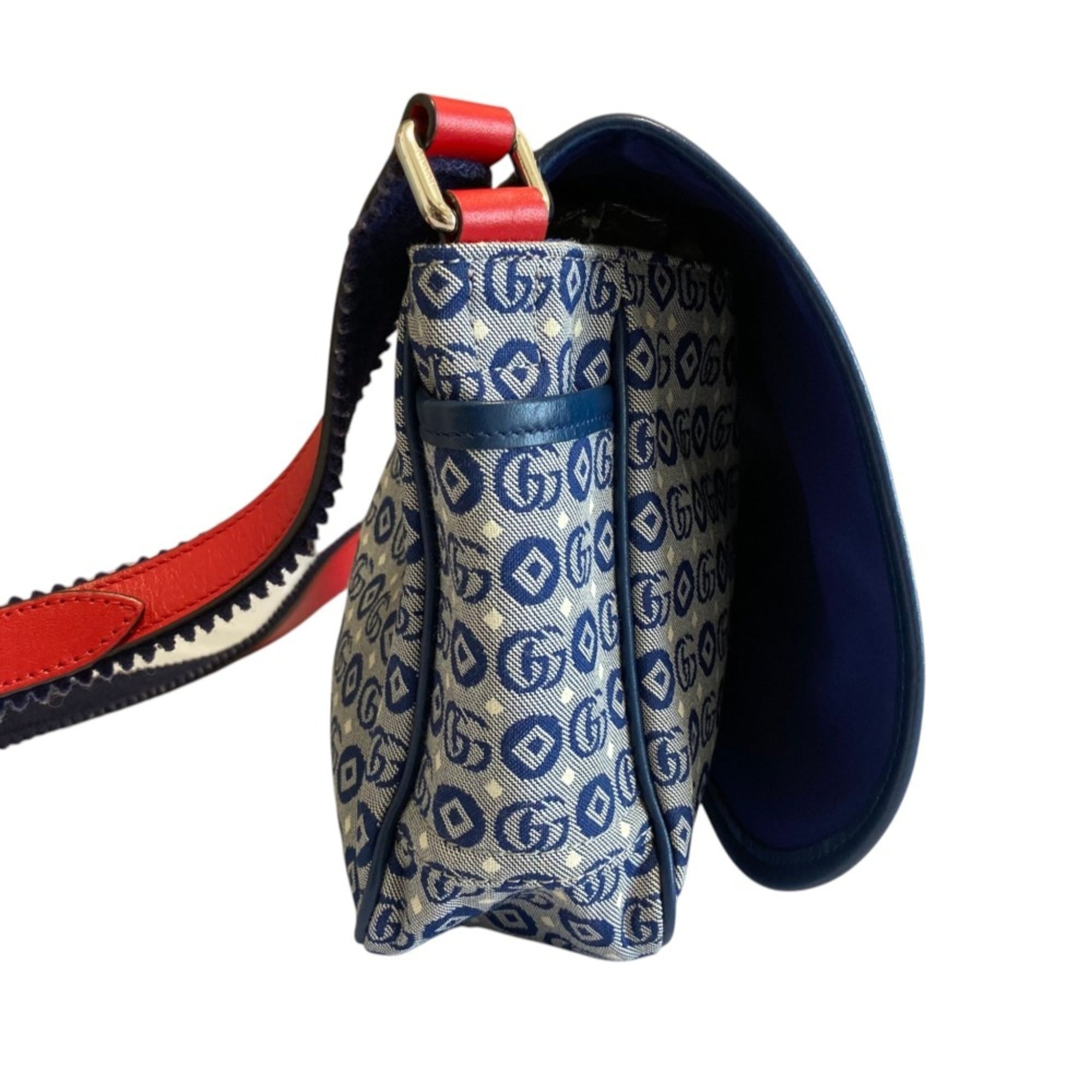 Gucci Navy Messenger Bag Shoulder Bag (Pre-Owned)