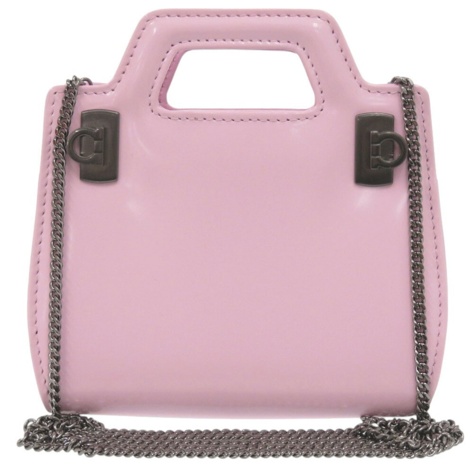 Salvatore Ferragamo Pink Leather Shoulder Bag (Pre-Owned)