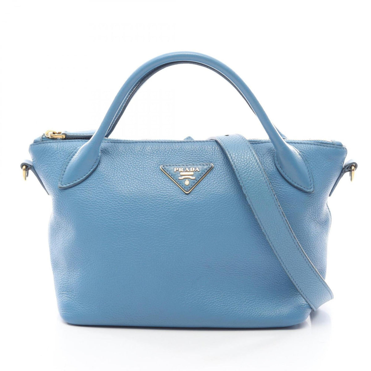 Prada Blue Leather Handbag (Pre-Owned)