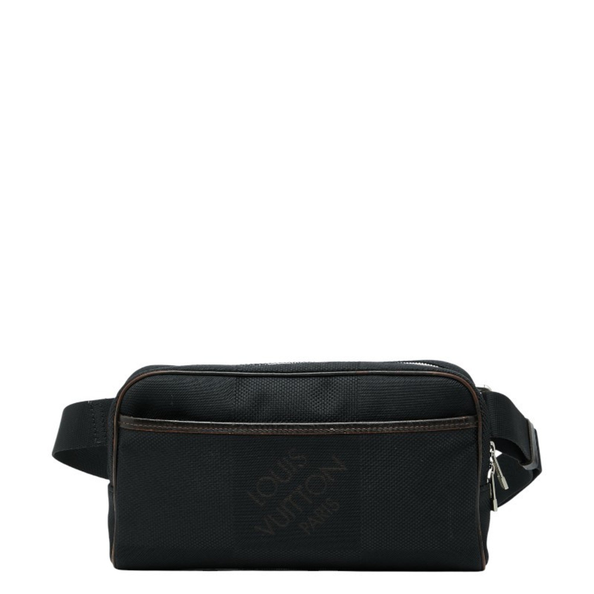 Louis Vuitton Black Noir Canvas Leather Sling Bag (Pre-Owned)