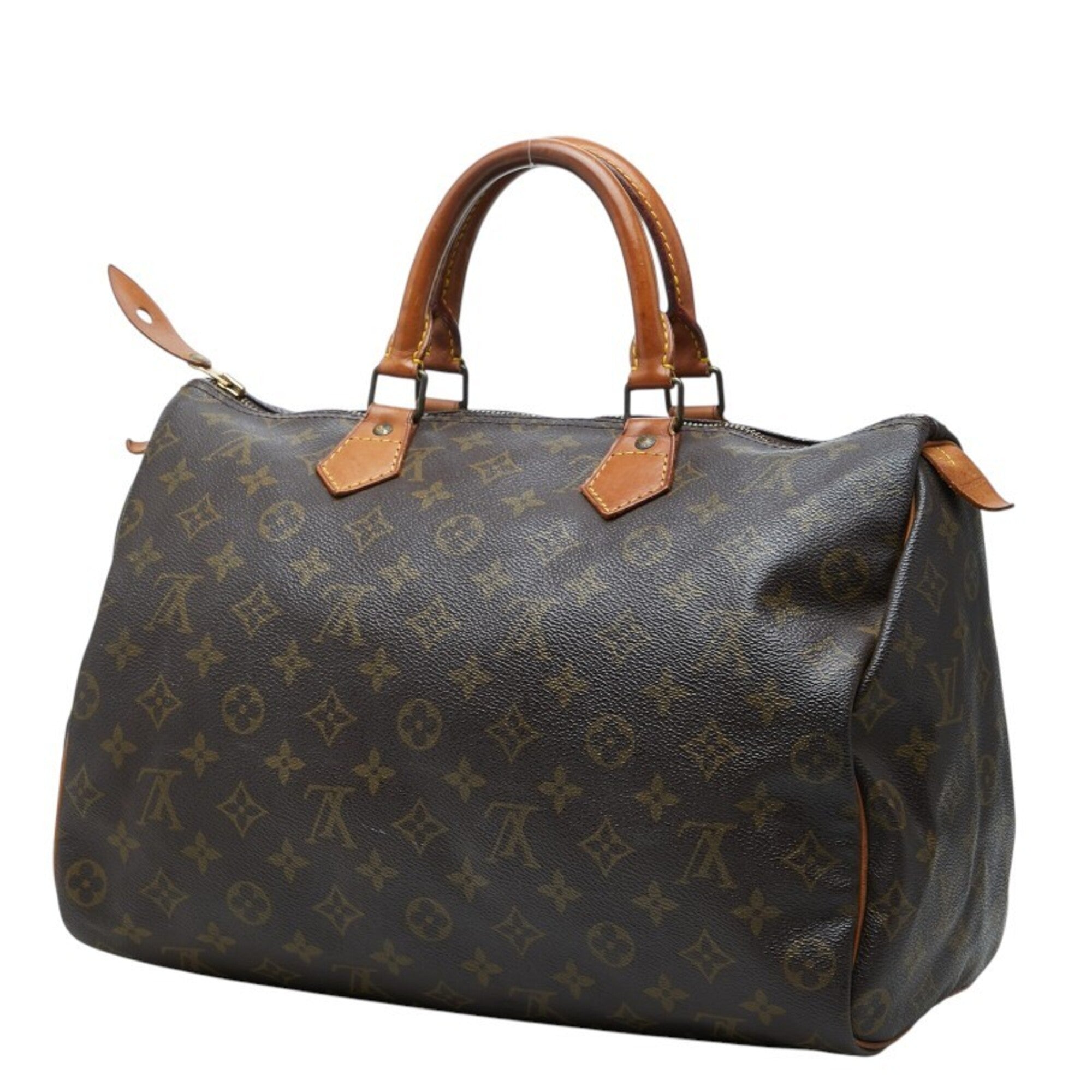Louis Vuitton Brown Pvc Leather Boston Bag Handbag (Pre-Owned)