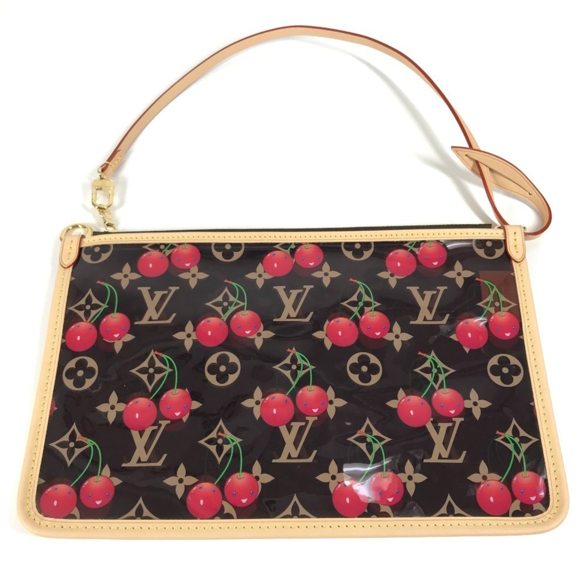 Louis Vuitton Brown Clear Monogram Red Color Monogram Shoulder Bag (Pre-Owned)