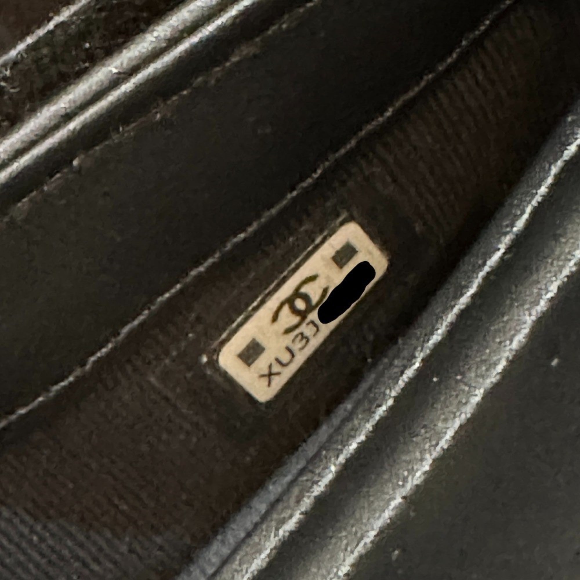 Chanel 2.55 Black Leather Shoulder Bag (Pre-Owned)