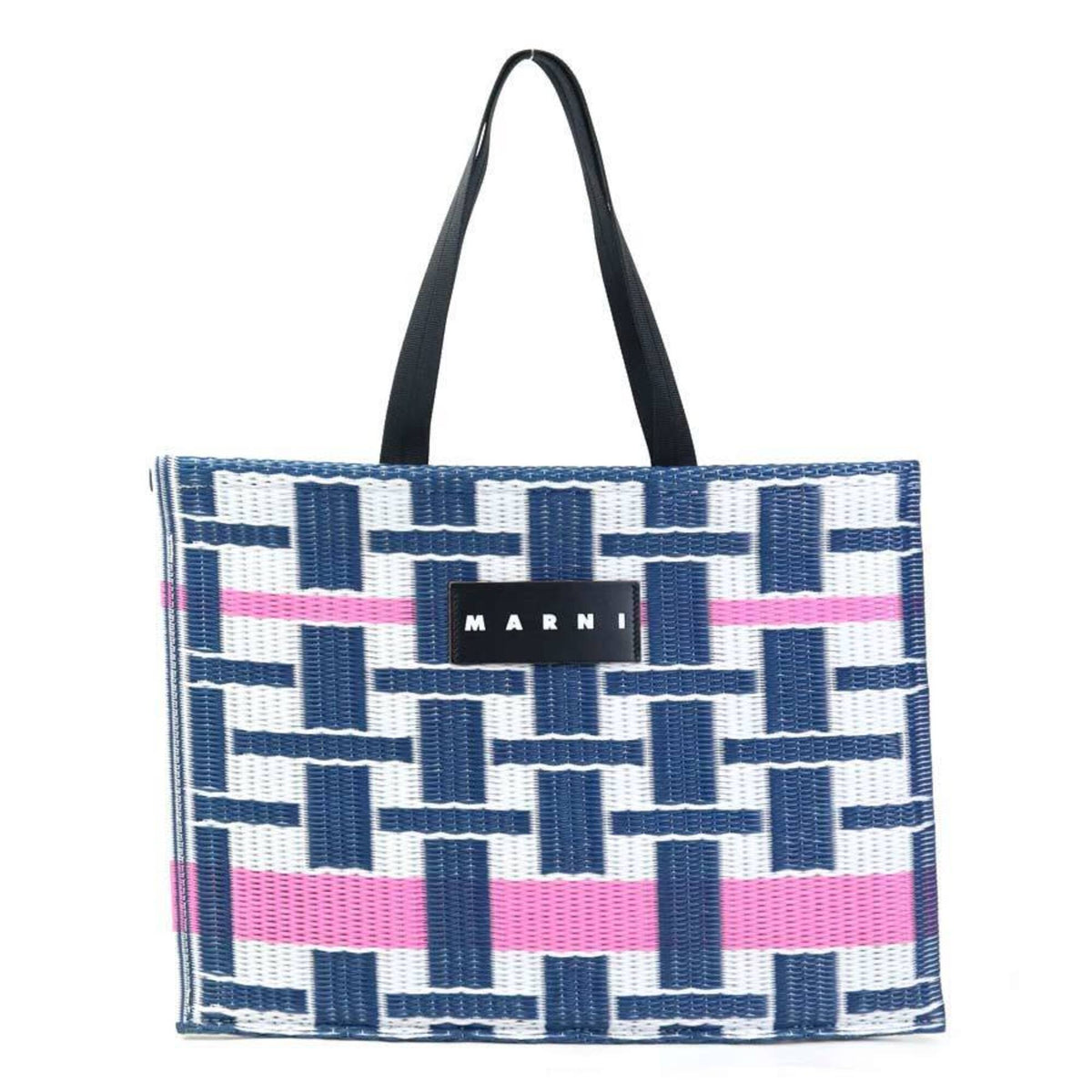 Marni Navy Pink White Pvc Handbag (Pre-Owned)