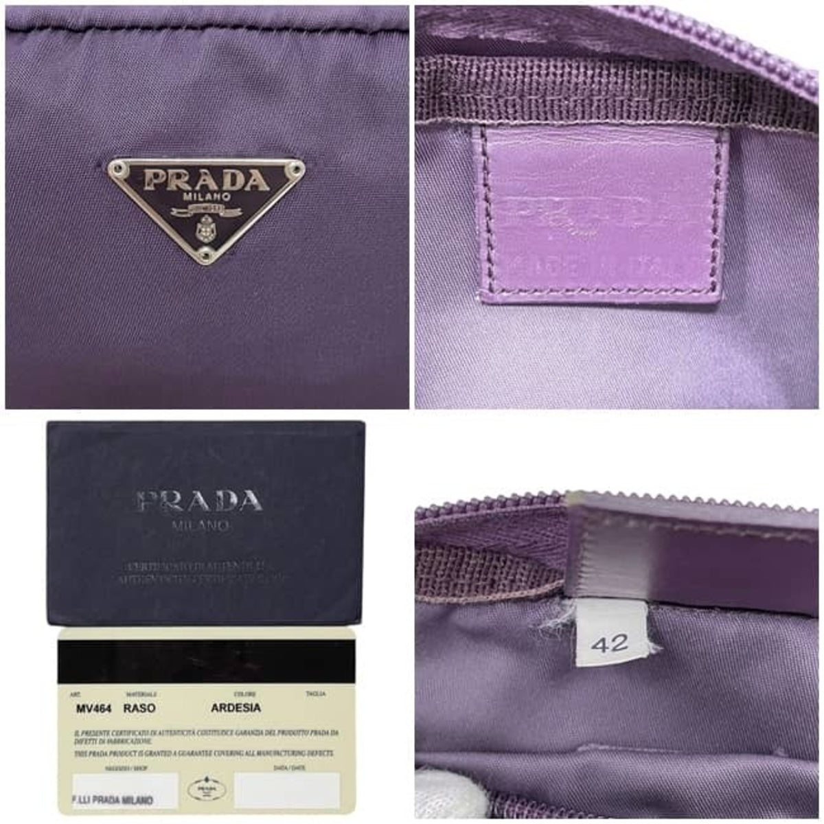 Prada Purple Nylon Pouch (Pre-Owned)