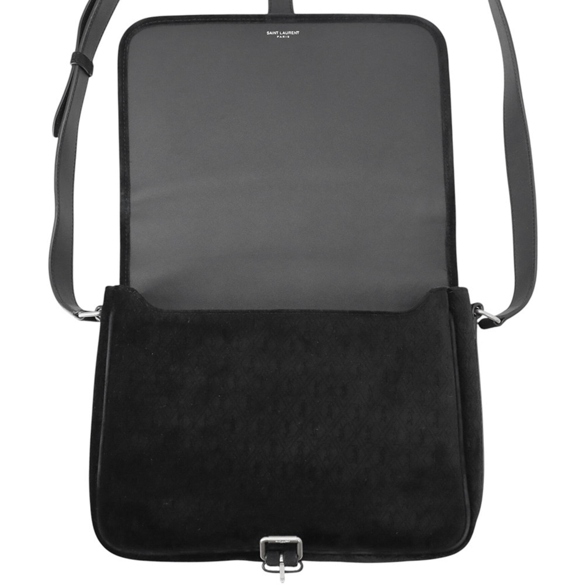 Yves Saint Laurent Black Velvet Handbag Shoulder Bag (Pre-Owned)