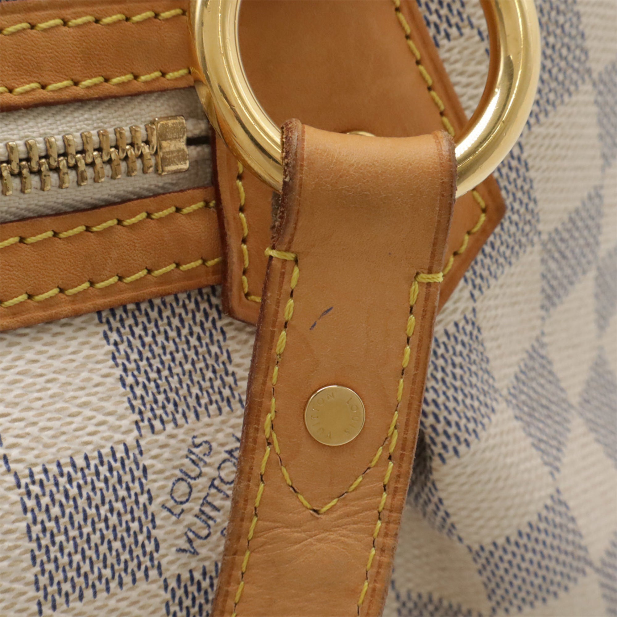 Louis Vuitton Ivory Damier Azur Canvas Pvc Coated Canvas Handbag Tote Bag (Pre-Owned)