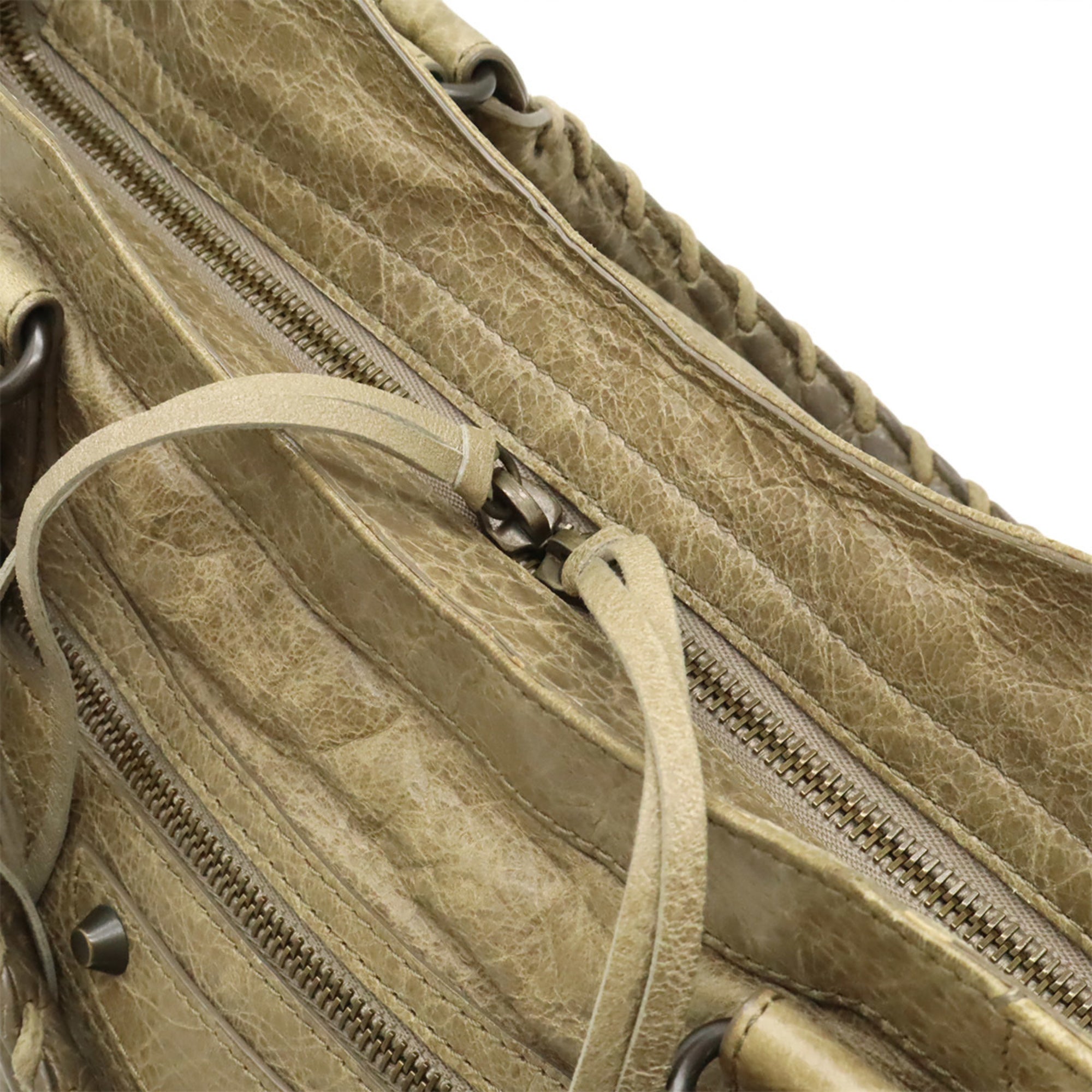 Balenciaga Beige Leather Handbag Tote Bag (Pre-Owned)