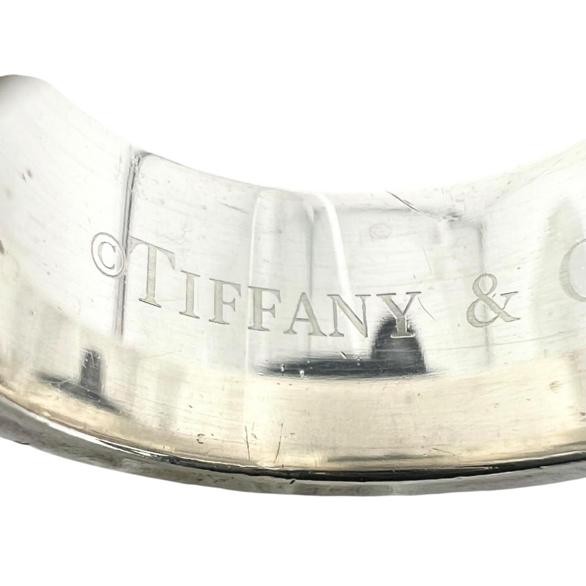 Tiffany Silver Black Silver 925 Titanium Band Ring (Pre-Owned)