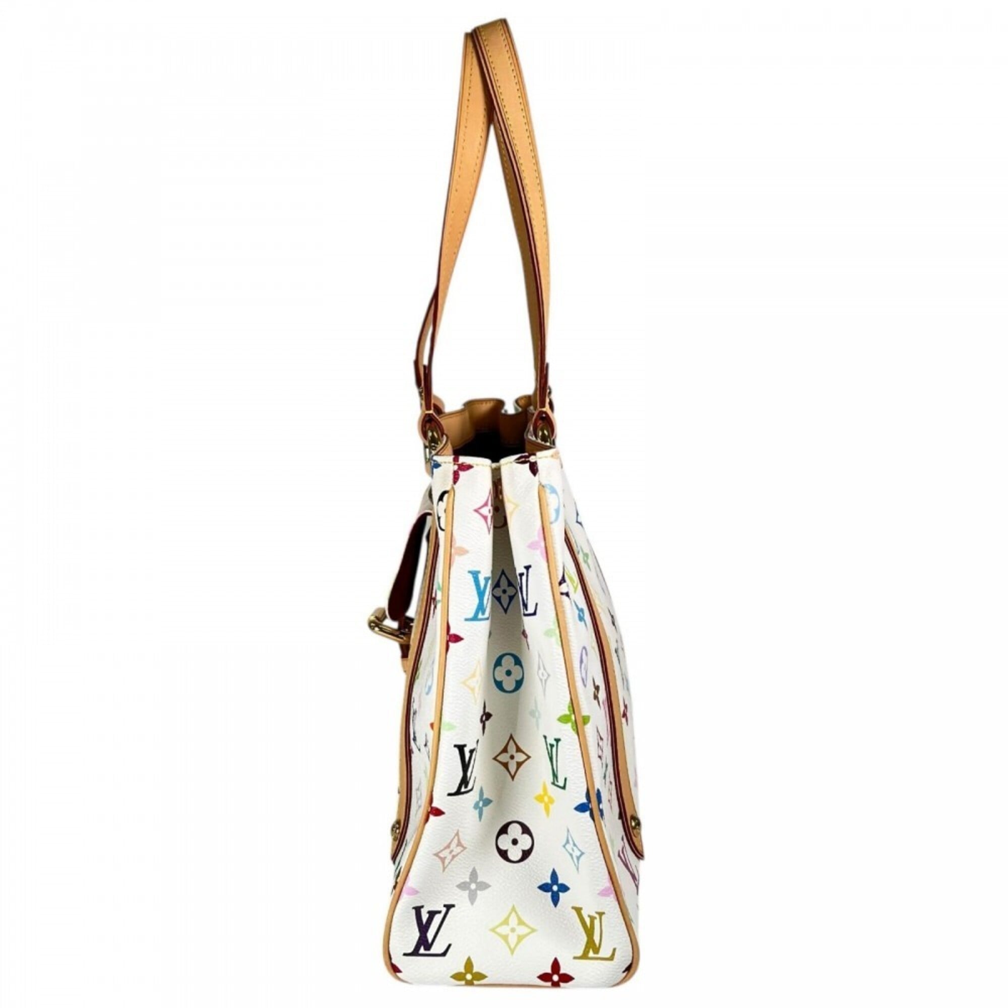 Louis Vuitton White Monogram Multicolore Handbag (Pre-Owned)