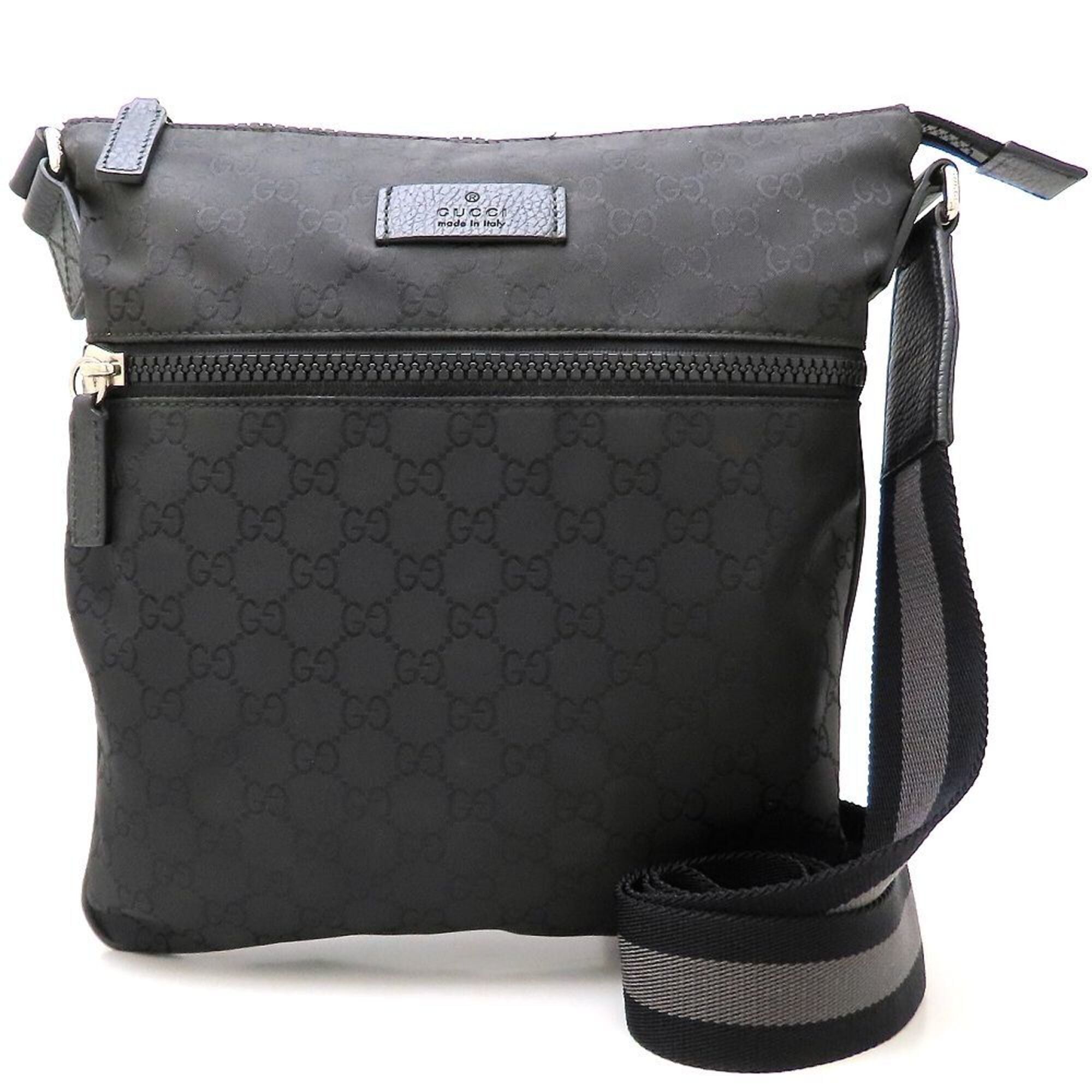 Gucci Black Nylon Leather Shoulder Bag (Pre-Owned)