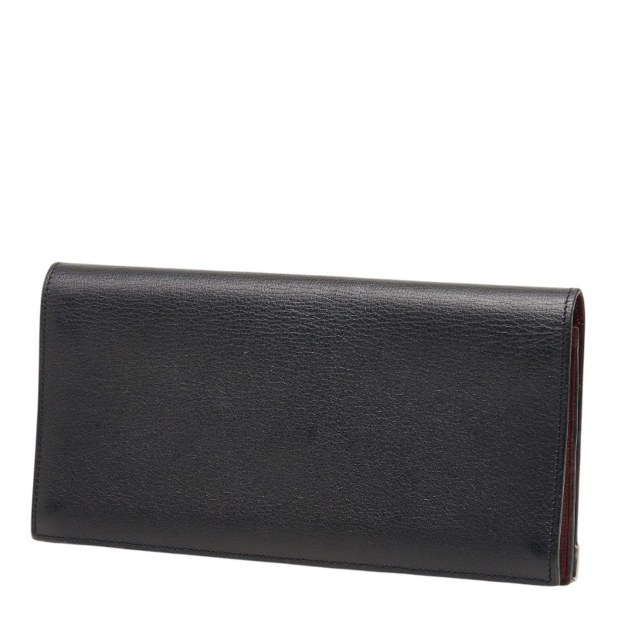 Cartier Must Black Leather Wallet (Bi-Fold) (Pre-Owned)
