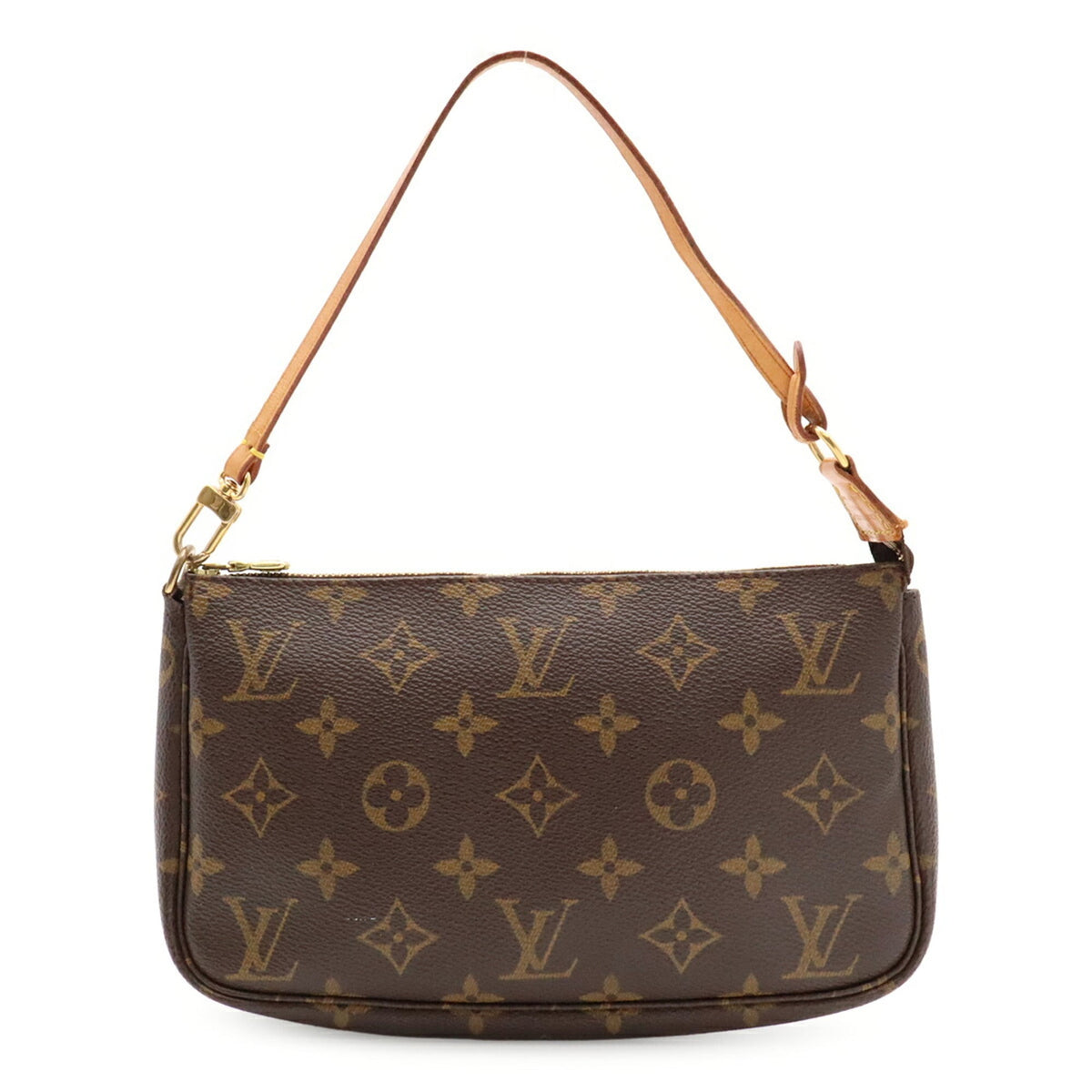 Louis Vuitton Brown Monogram Canvas Pvc Coated Canvas Handbag Pochette Pouch (Pre-Owned)