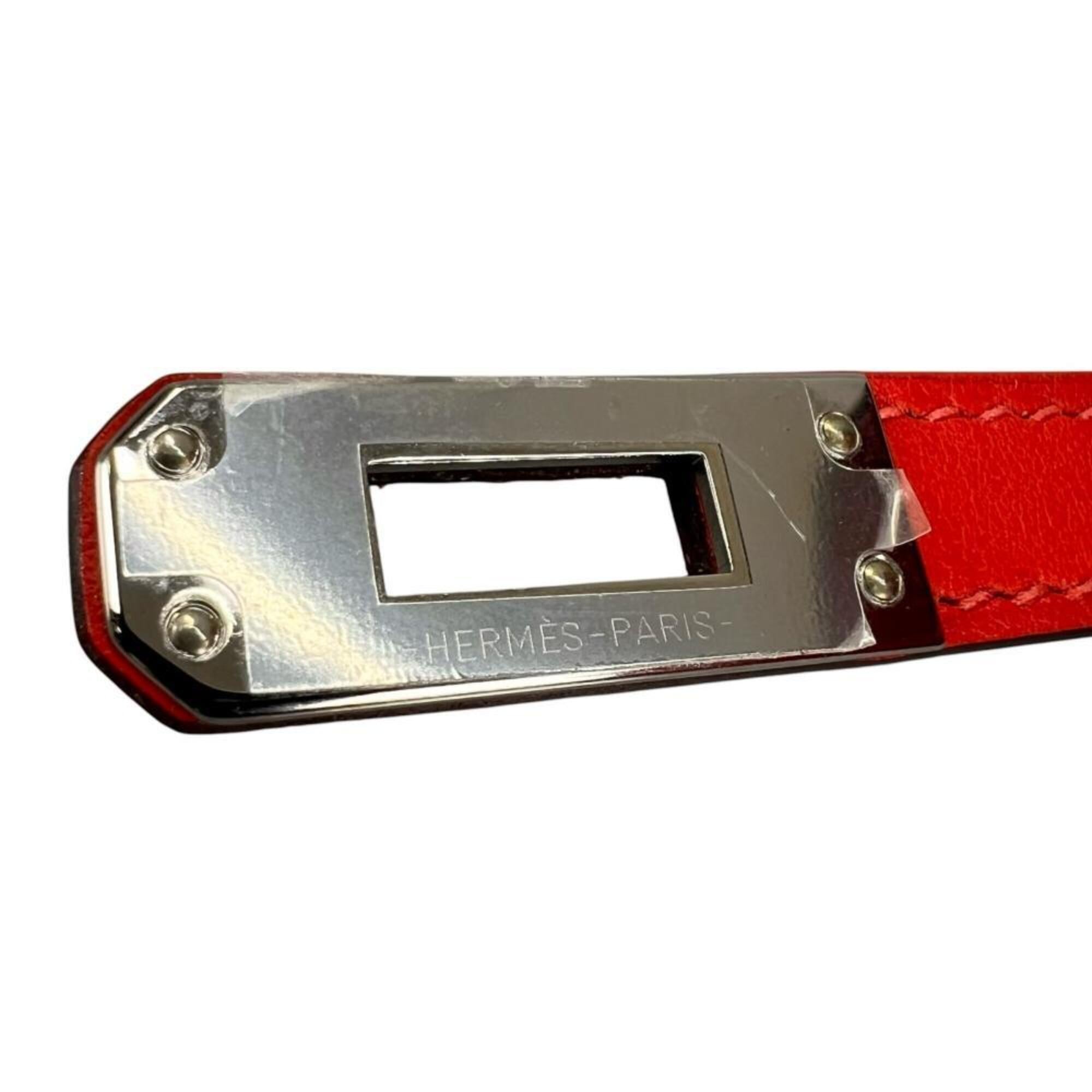Hermes Red Color Swift Leather Clutch Bag Handbag (Pre-Owned)