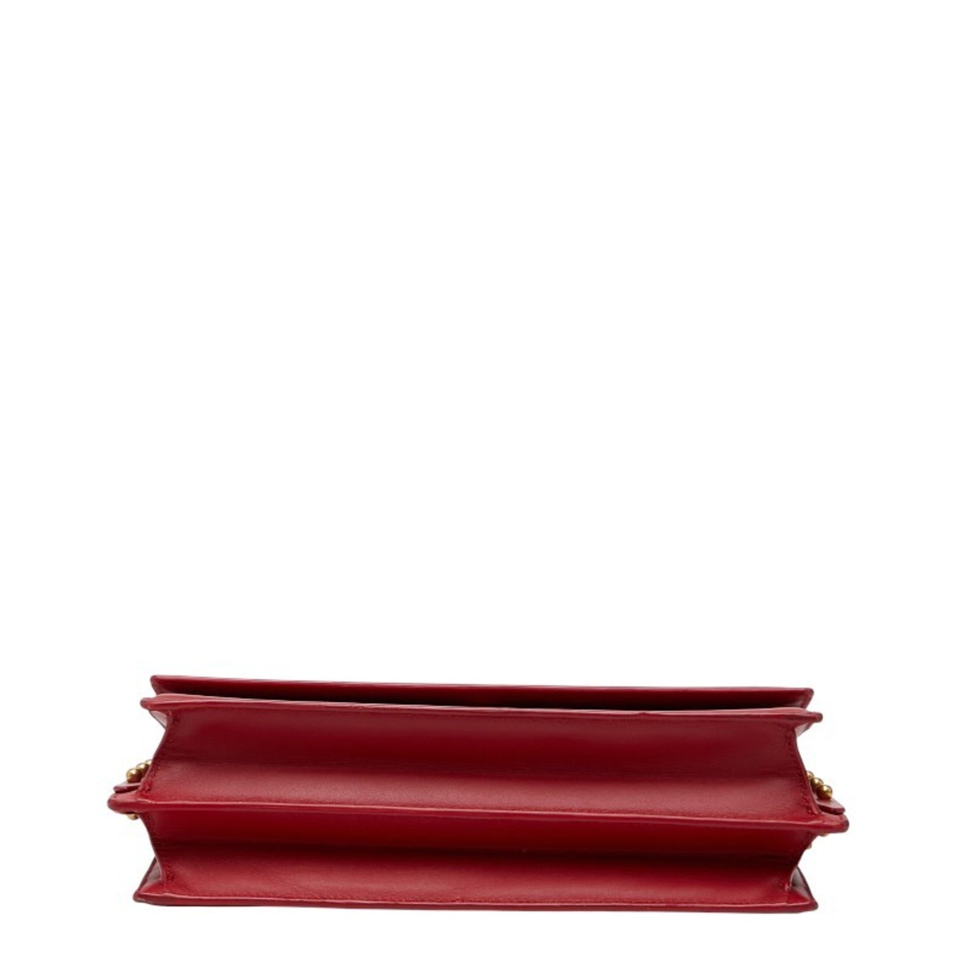 Saint Laurent Red Color Leather Shoulder Bag (Pre-Owned)