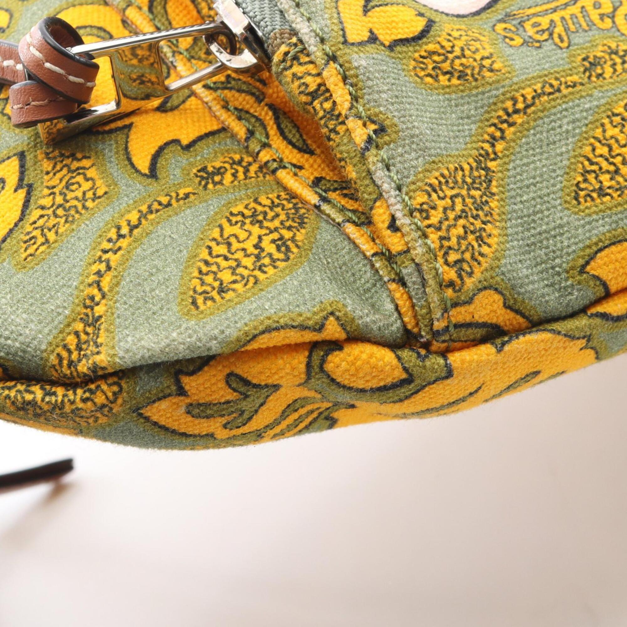 Loewe Green Multi-Color Yellow Canvas Fanny Pack (Pre-Owned)
