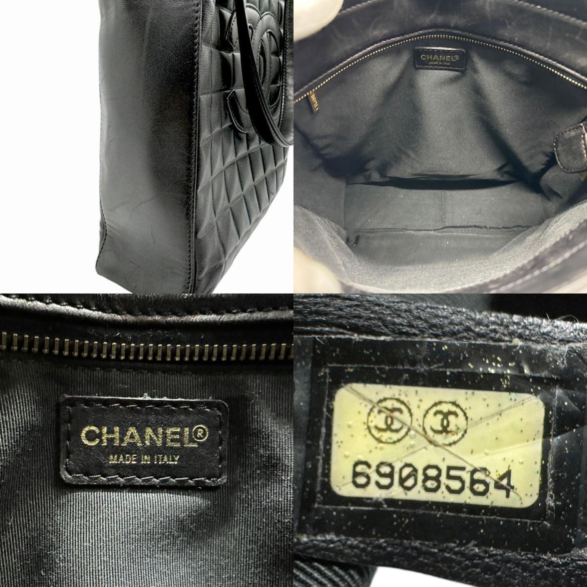 Chanel Black Leather Handbag (Pre-Owned)