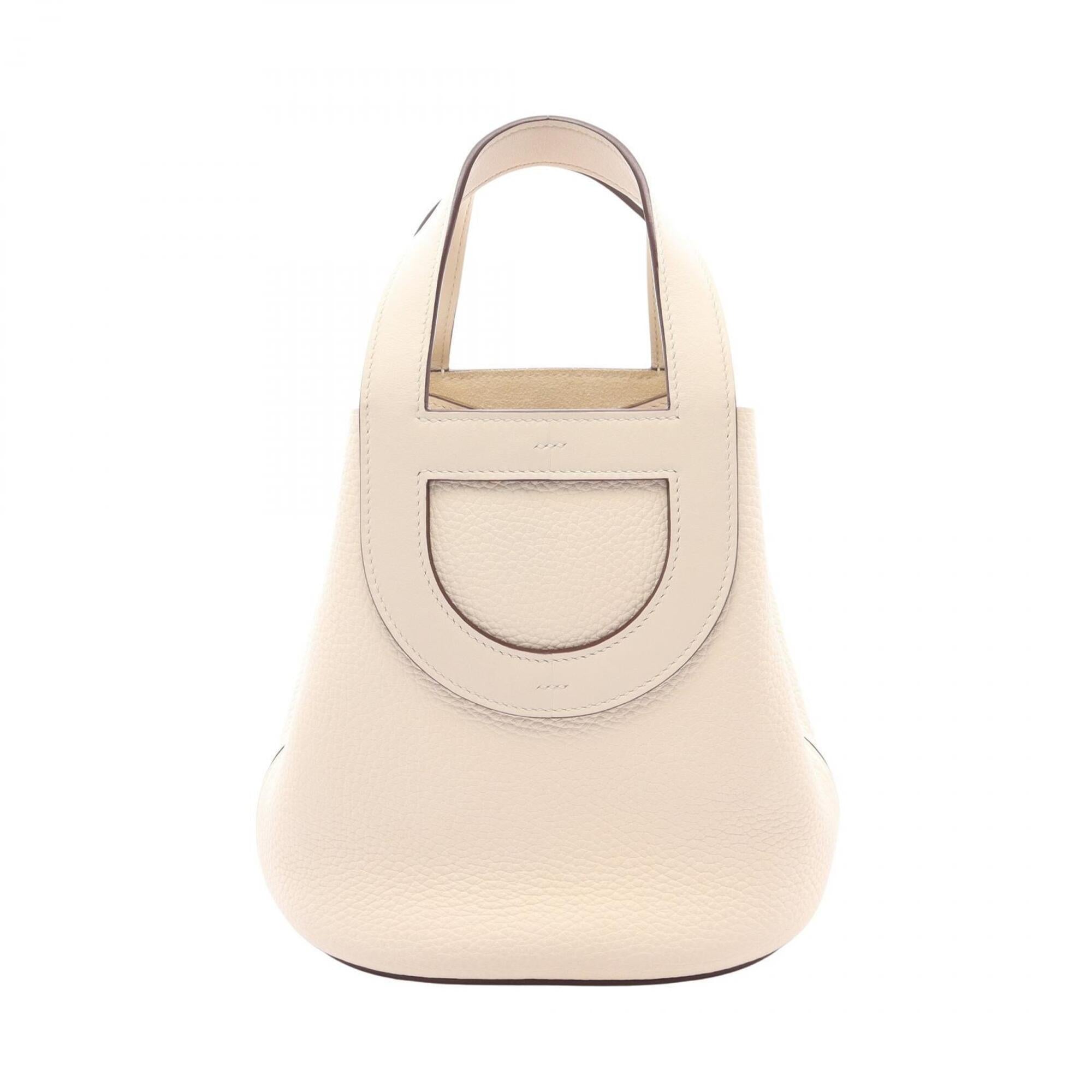 Hermes Ivory Taurillon Clemence Leather Handbag (Pre-Owned)