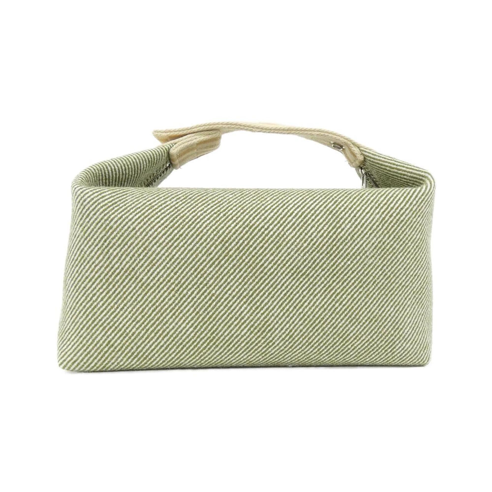 Hermes Green Wool Handbag Pouch (Pre-Owned)