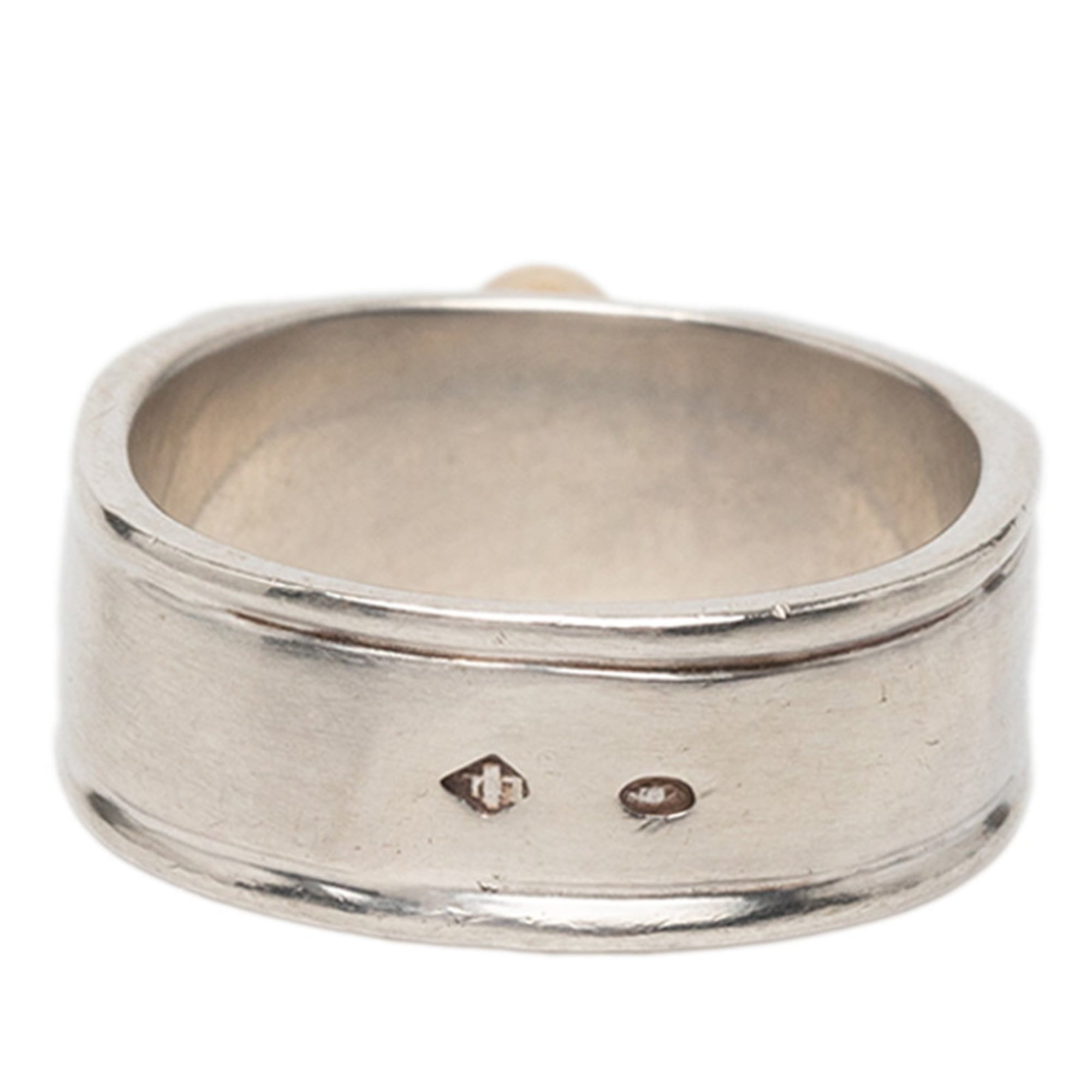 Hermes Silver 925 Band Ring (Pre-Owned)