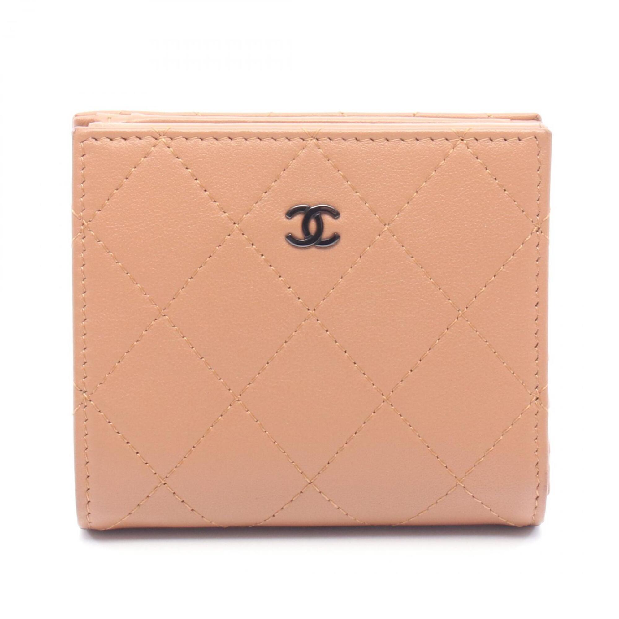 Chanel Brown Leather Wallet (Bi-Fold) (Pre-Owned)