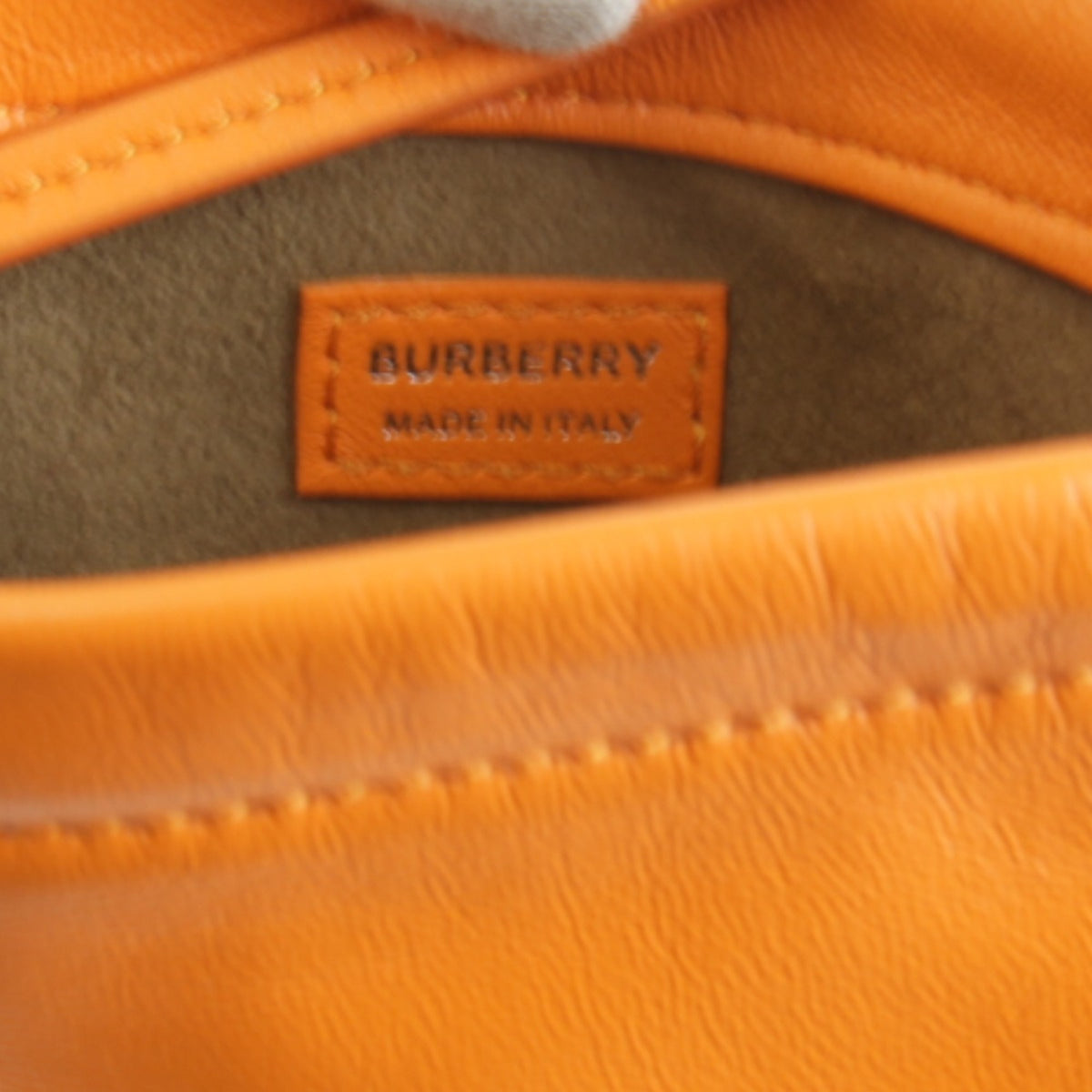 Burberry Orange Leather Shoulder Bag (Pre-Owned)