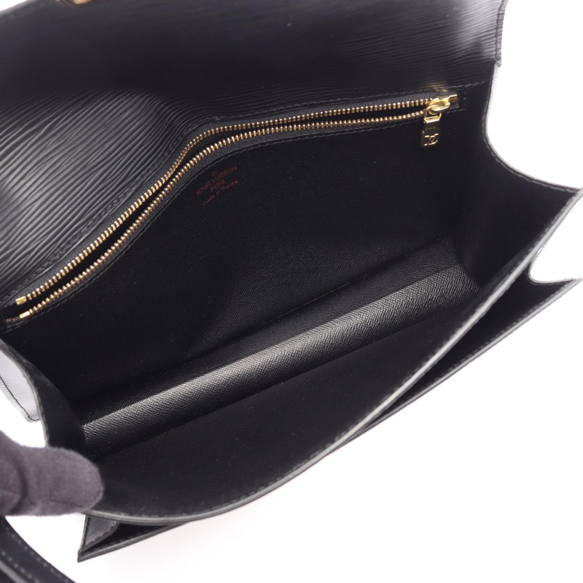 Louis Vuitton Black Noir Epi Leather Clutch Bag Handbag (Pre-Owned)