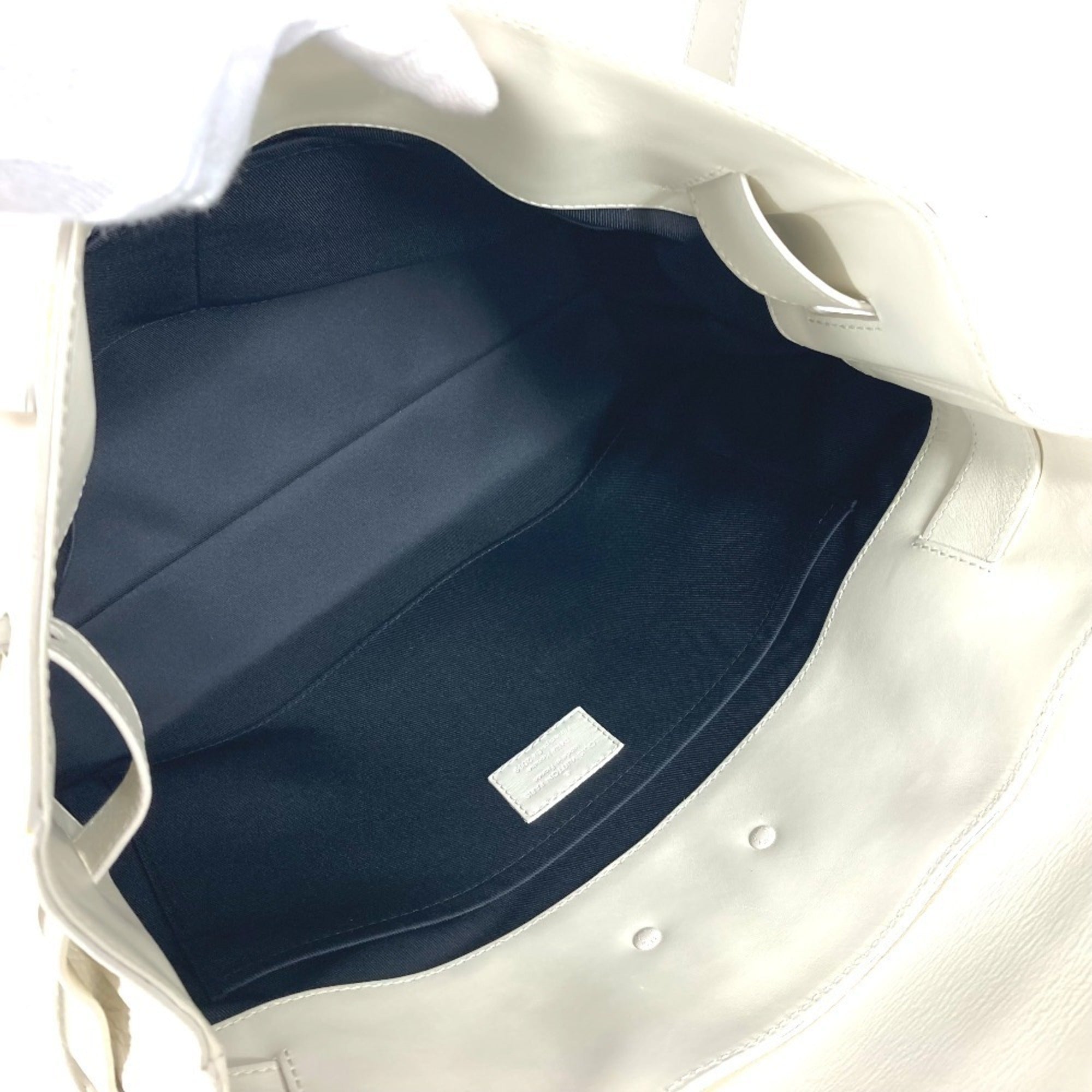 Louis Vuitton Blanc White Leather Handbag Shoulder Bag Tote Bag (Pre-Owned)