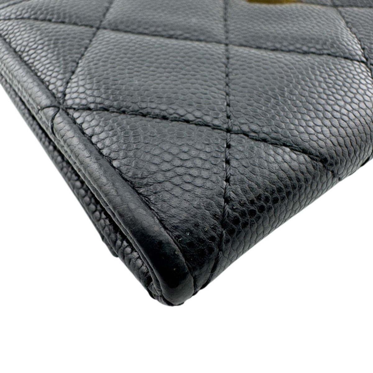 Chanel Black Leather Coin Purse/Coin Case (Pre-Owned)