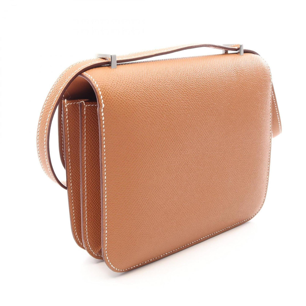 Hermes Brown Epsom Leather Handbag Shoulder Bag (Pre-Owned)