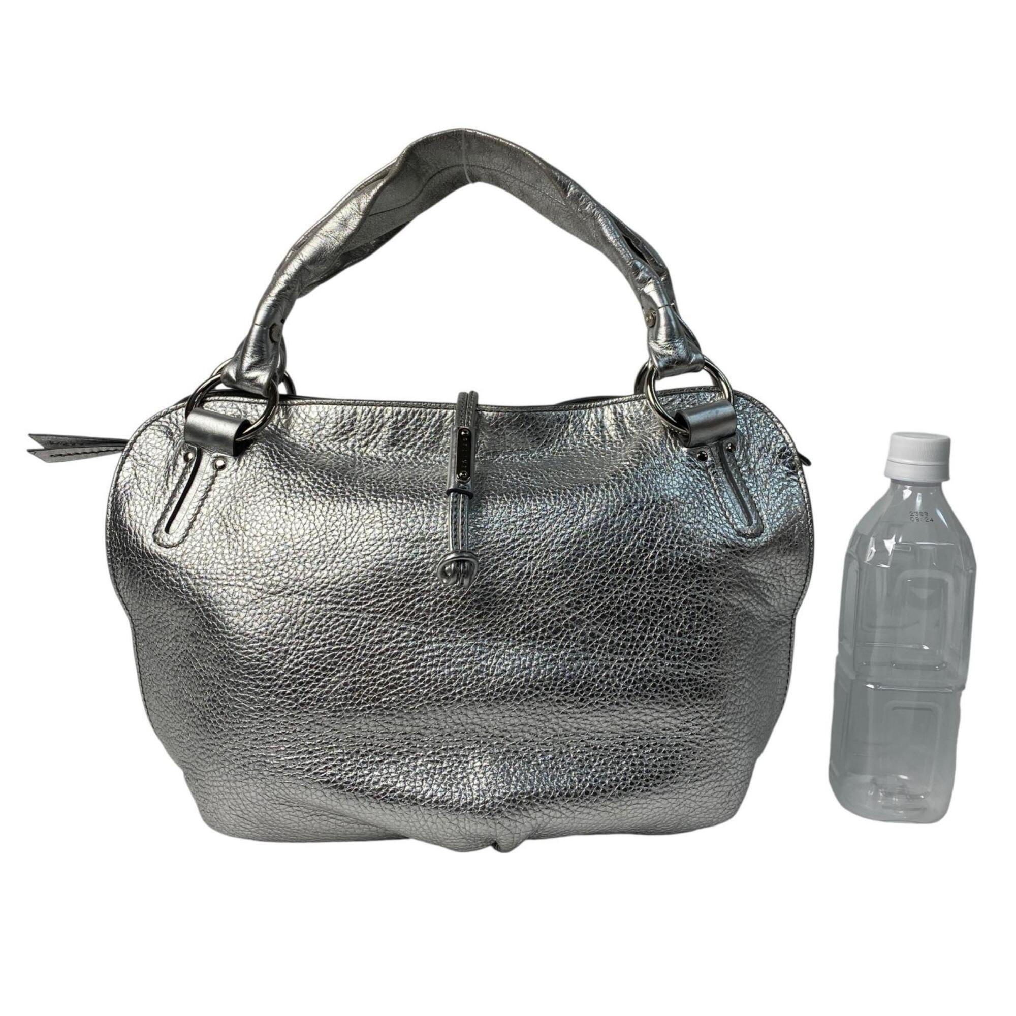 Celine Silver Leather Tote Bag (Pre-Owned)