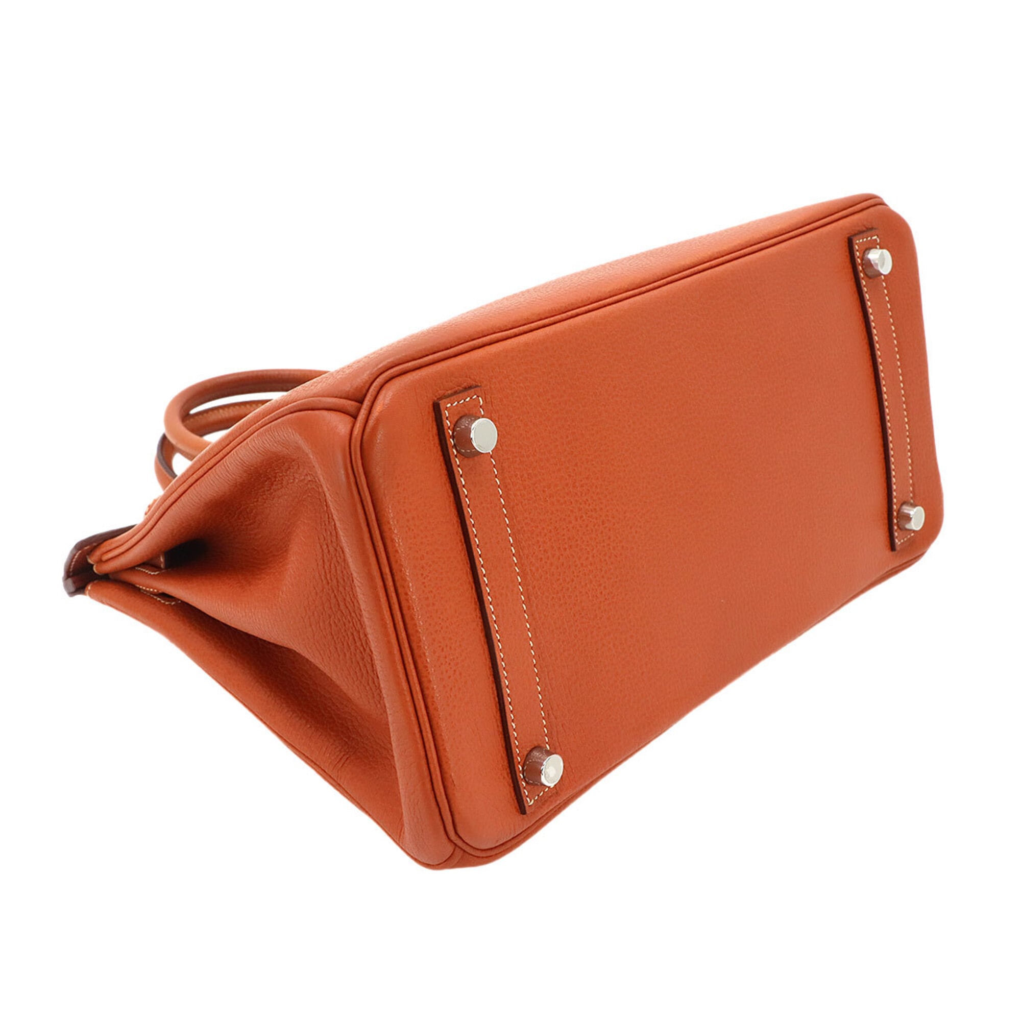 Hermes Brique Vache Liegee Leather Handbag (Pre-Owned)
