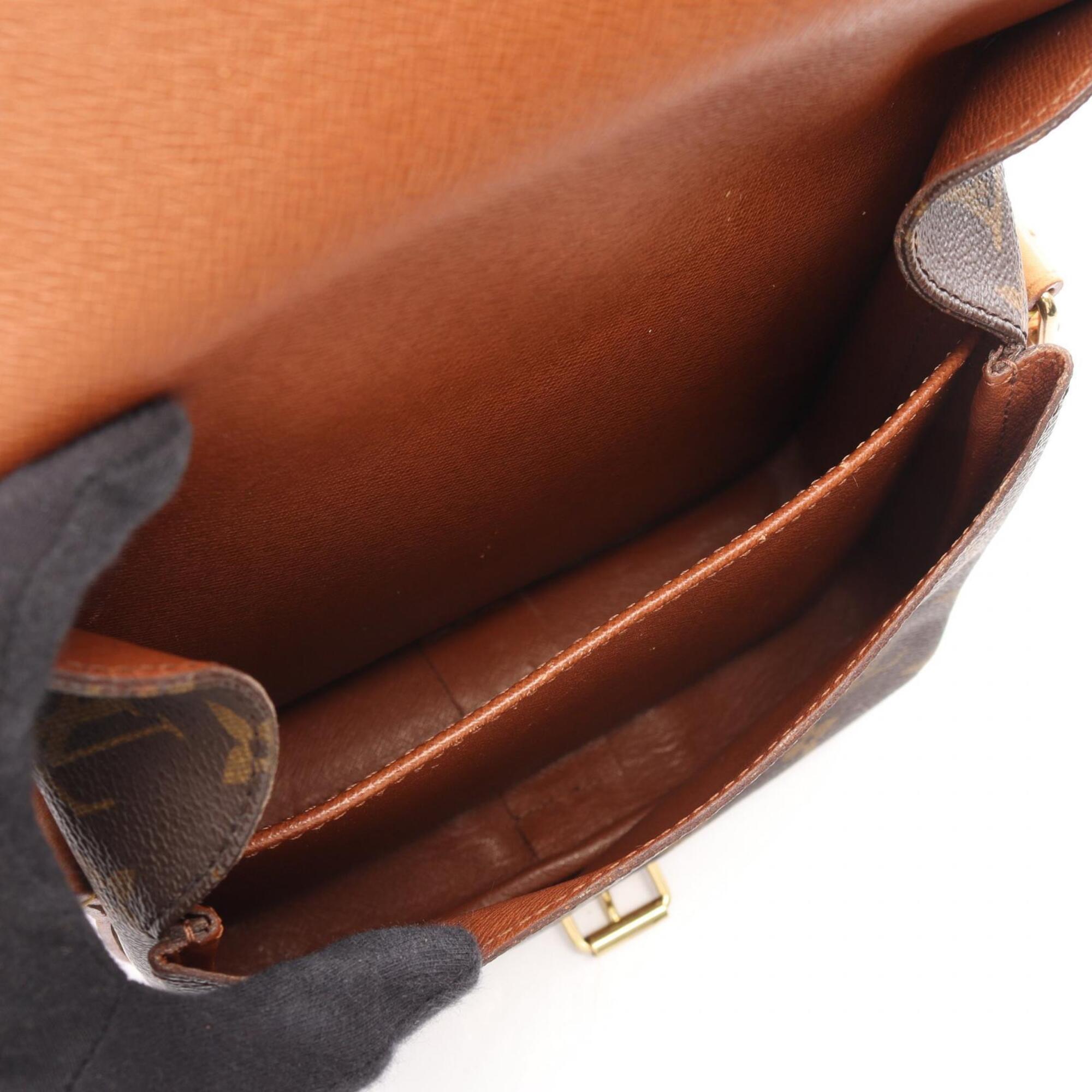 Louis Vuitton Brown Pvc Coated Canvas Leather Handbag Shoulder Bag (Pre-Owned)