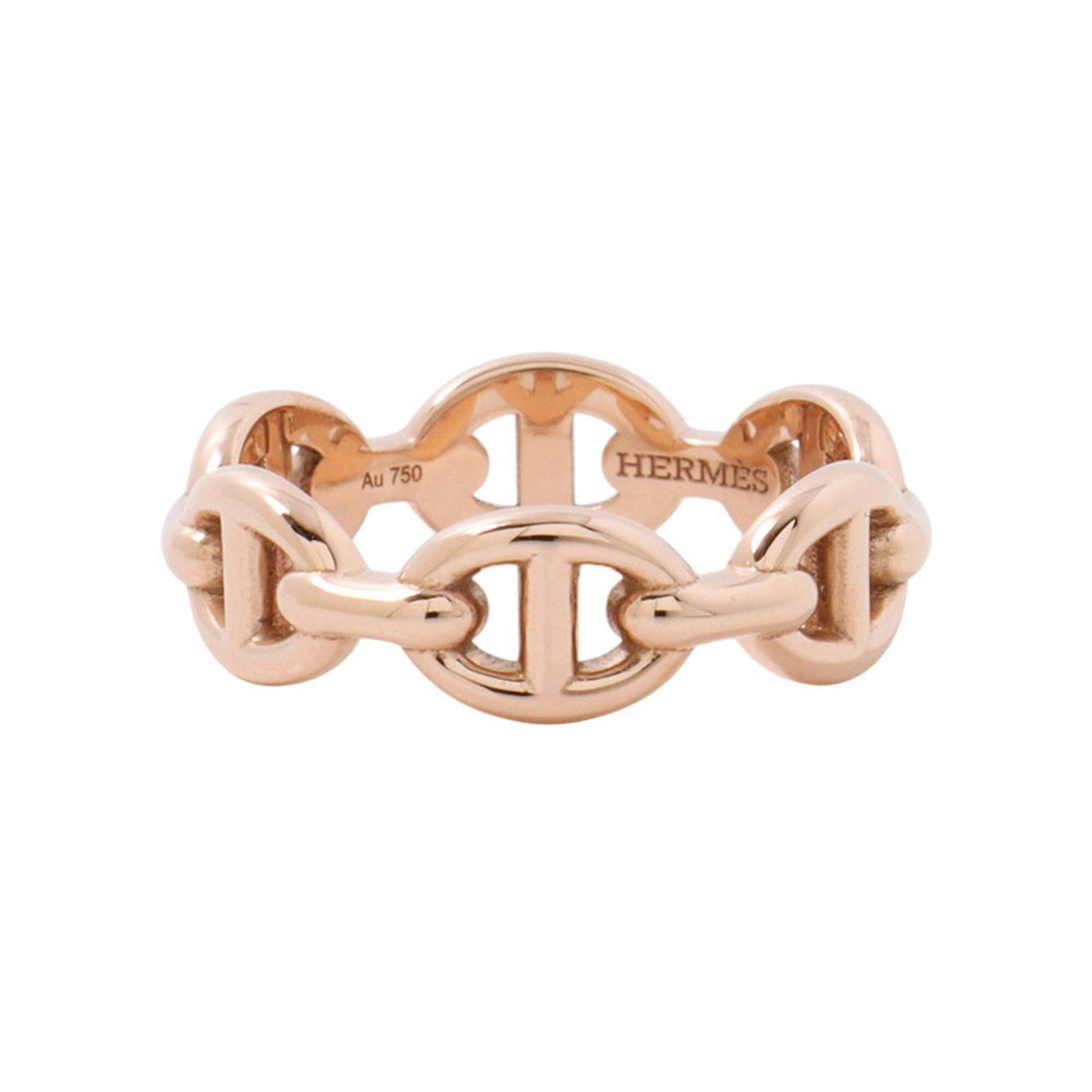 Hermes Pink Gold (18K) Band Ring (Pre-Owned)