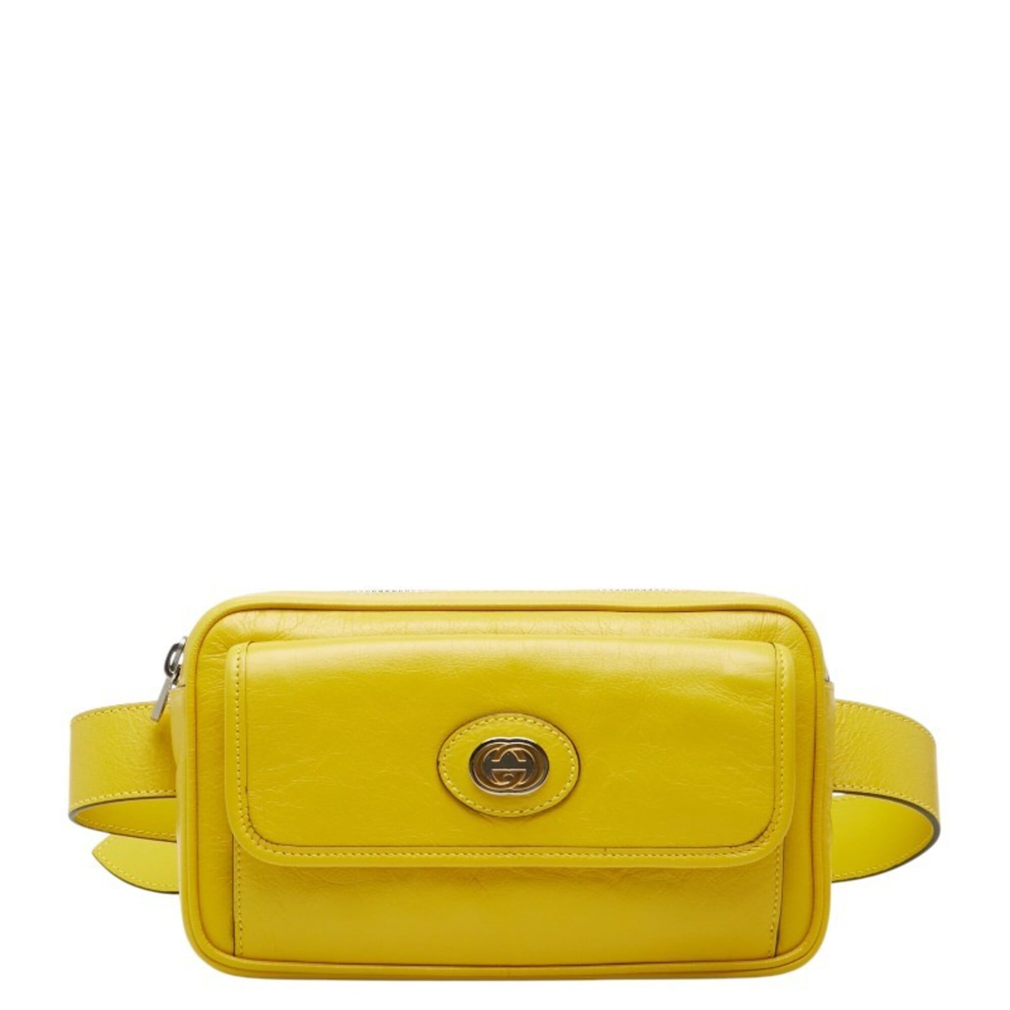 Gucci Yellow Leather Fanny Pack (Pre-Owned)