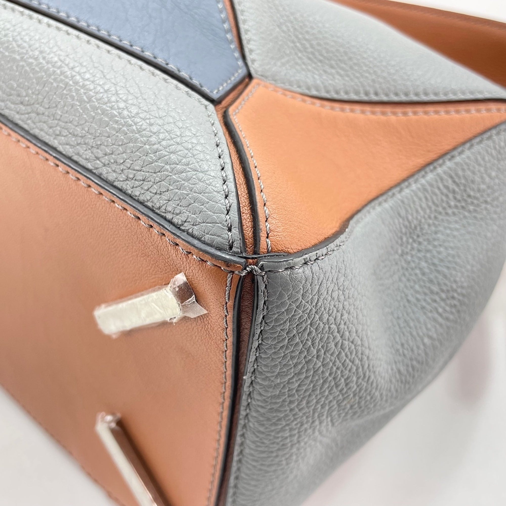 Loewe Puzzle Blue Leather Handbag (Pre-Owned)