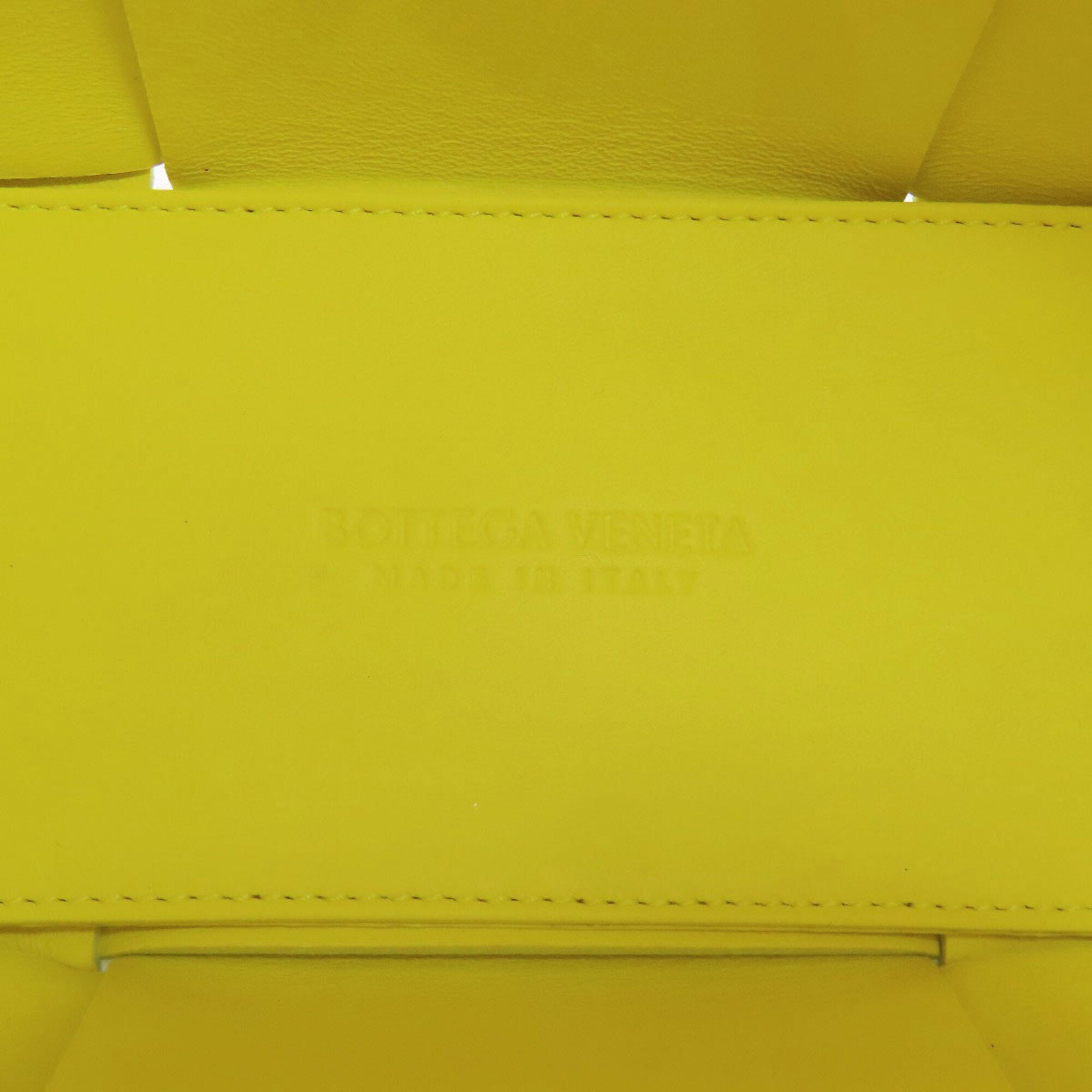 Bottega Veneta Green White Leather Handbag Pouch (Pre-Owned)