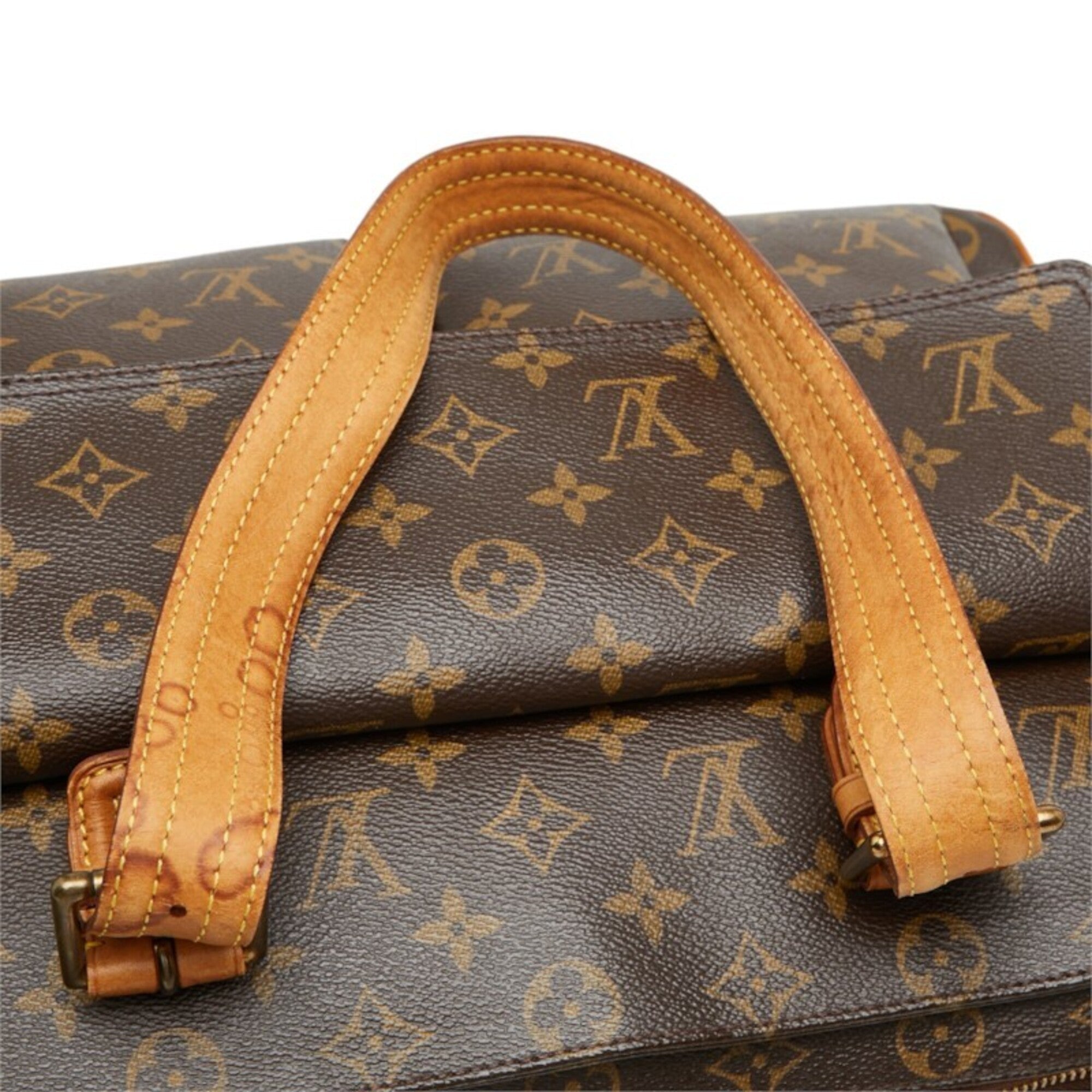 Louis Vuitton Brown Monogram Pvc Leather Shoulder Bag Tote Bag (Pre-Owned)