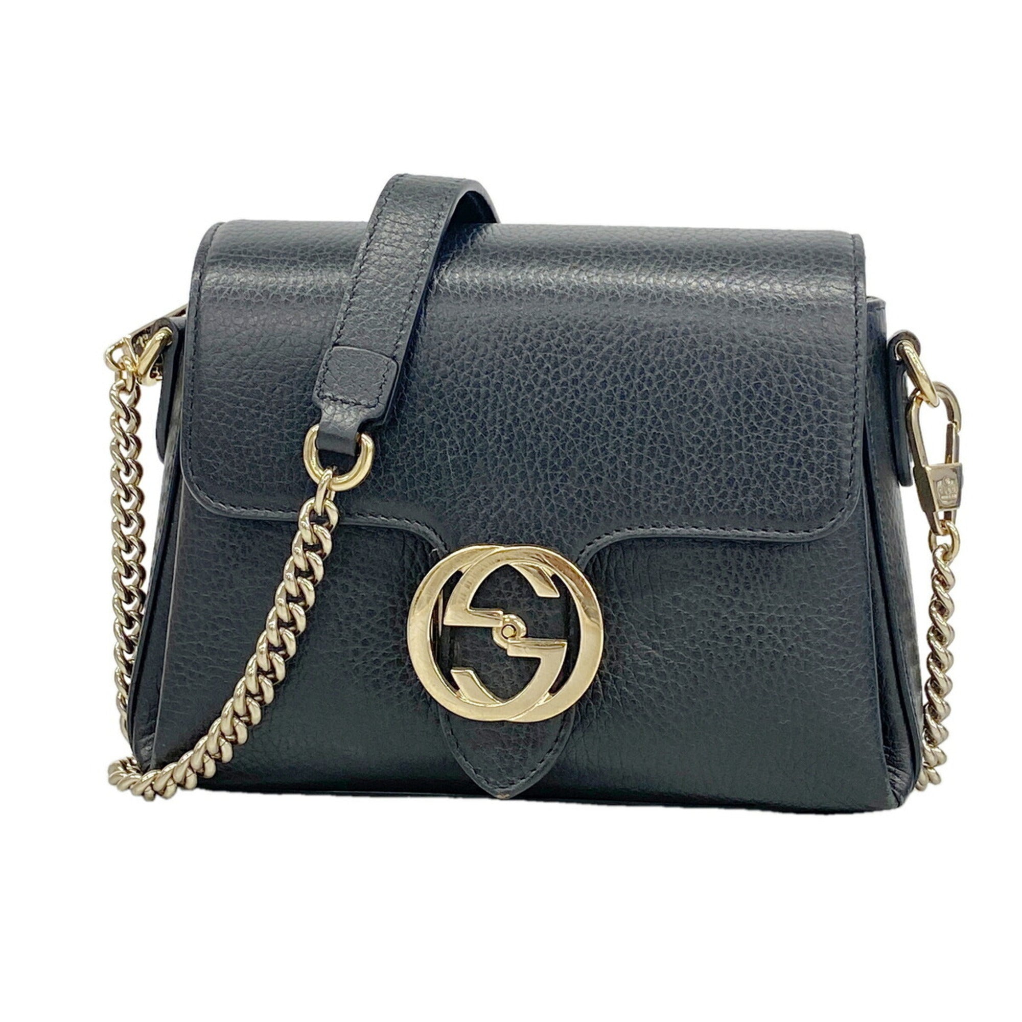 Gucci Black Leather Shoulder Bag (Pre-Owned)