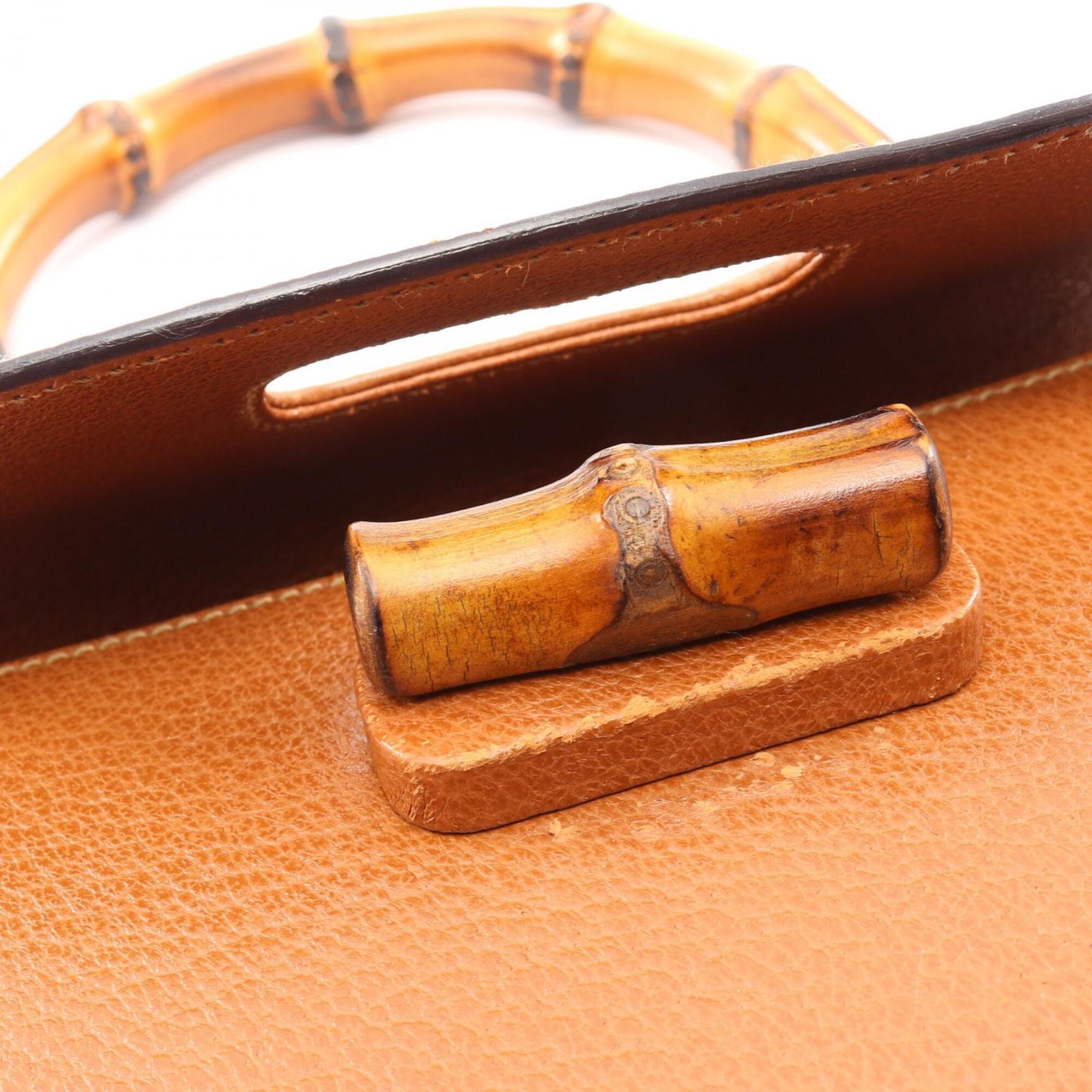 Gucci Brown Leather Handbag (Pre-Owned)