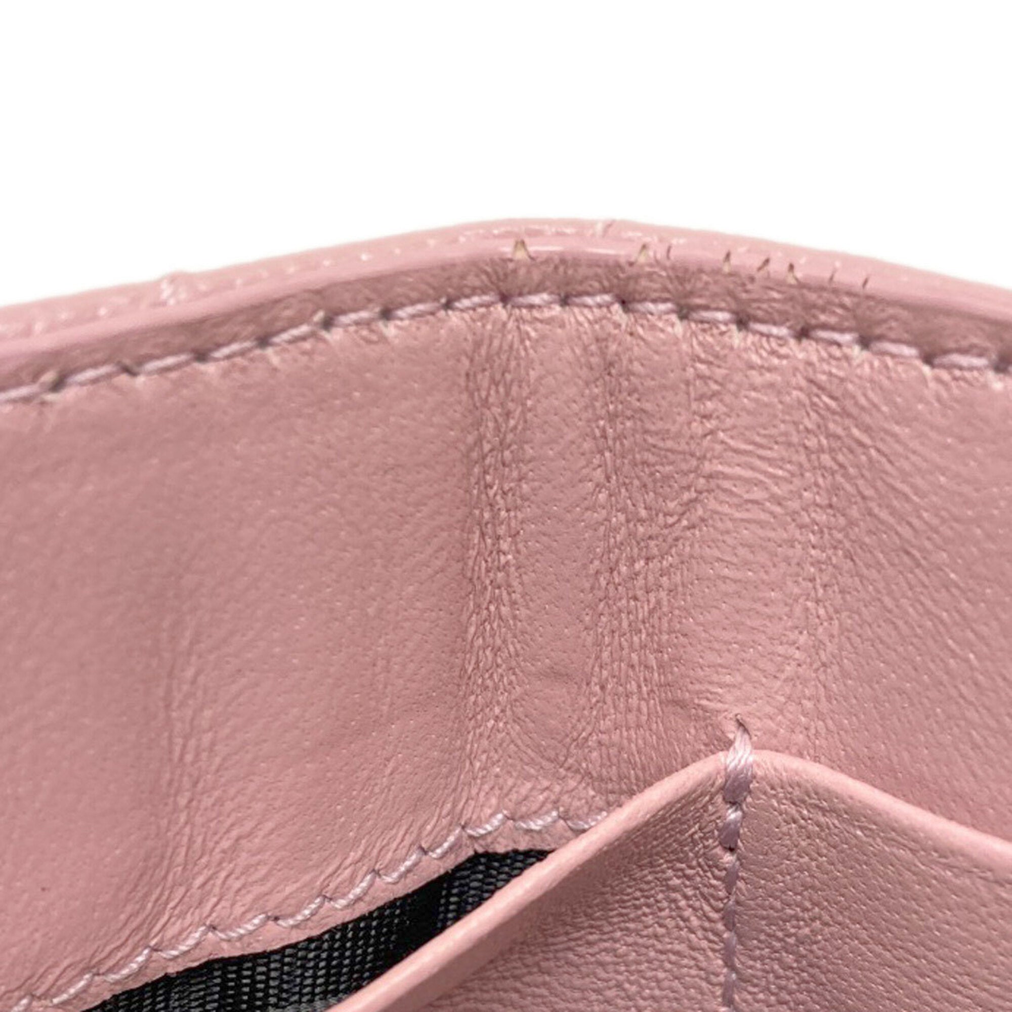 Yves Saint Laurent Pink Leather Wallet (Tri-Fold) (Pre-Owned)
