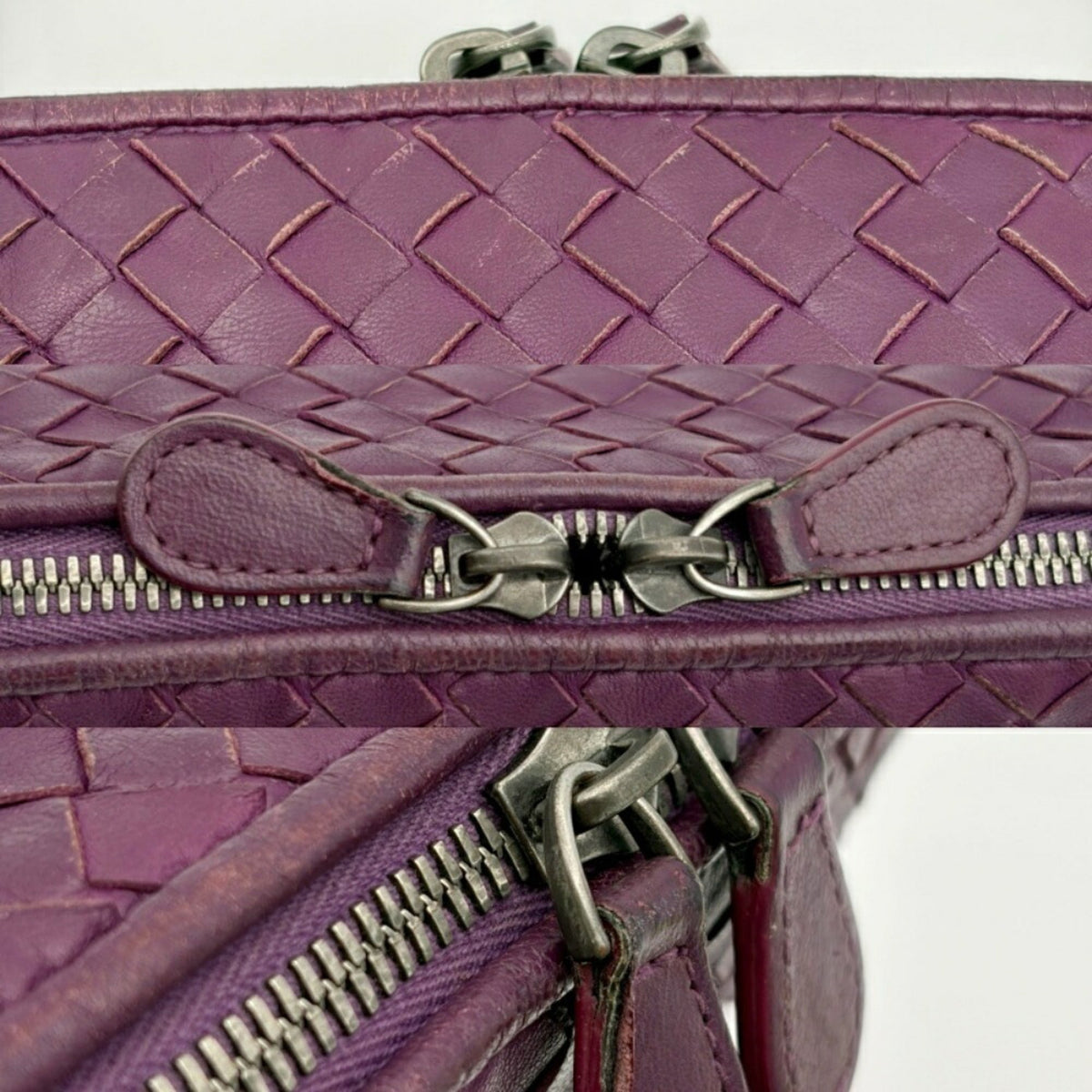 Bottega Veneta Purple Leather Pochette Shoulder Bag (Pre-Owned)