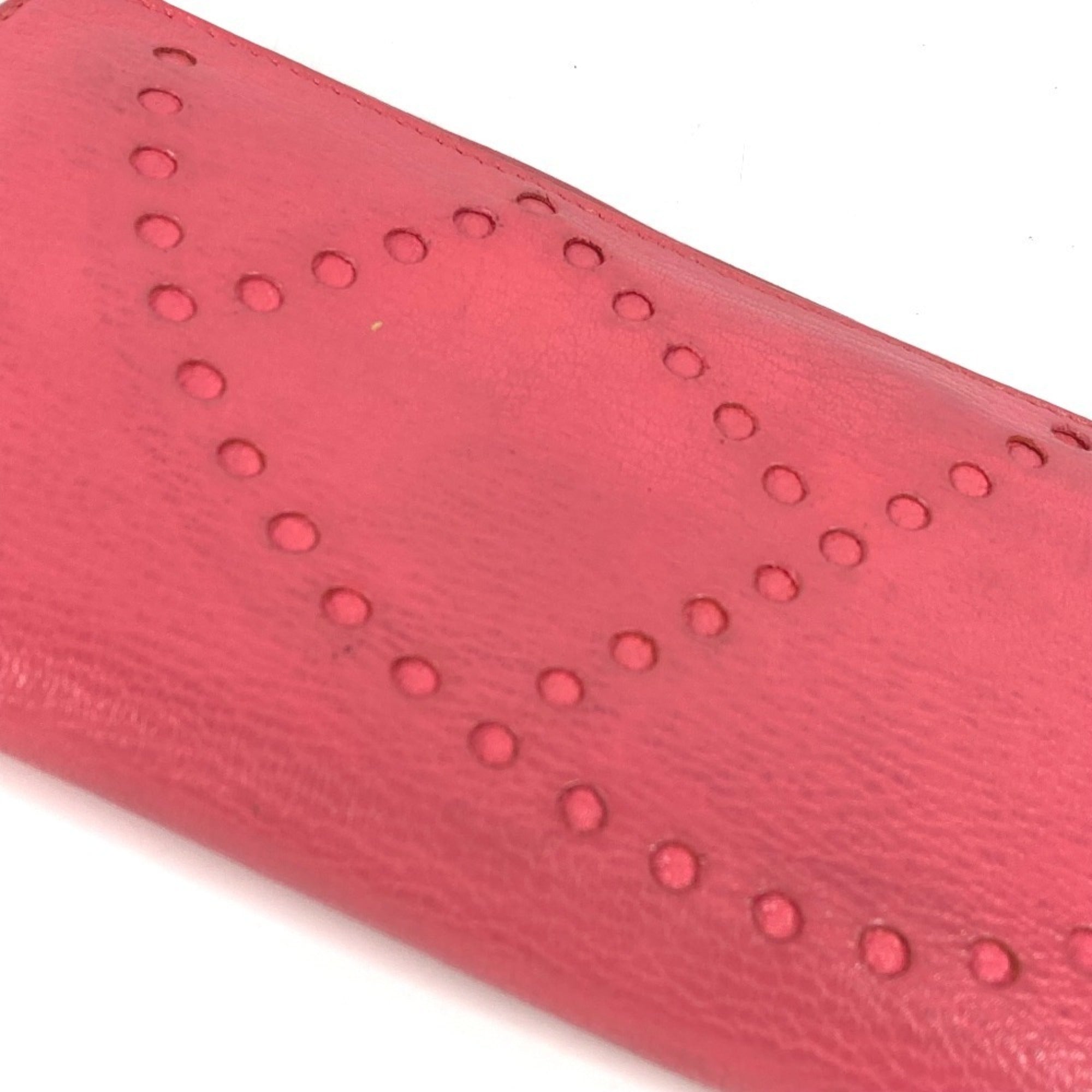 Hermes Pink Chevre Leather Long Wallet (Bi-Fold) (Pre-Owned)