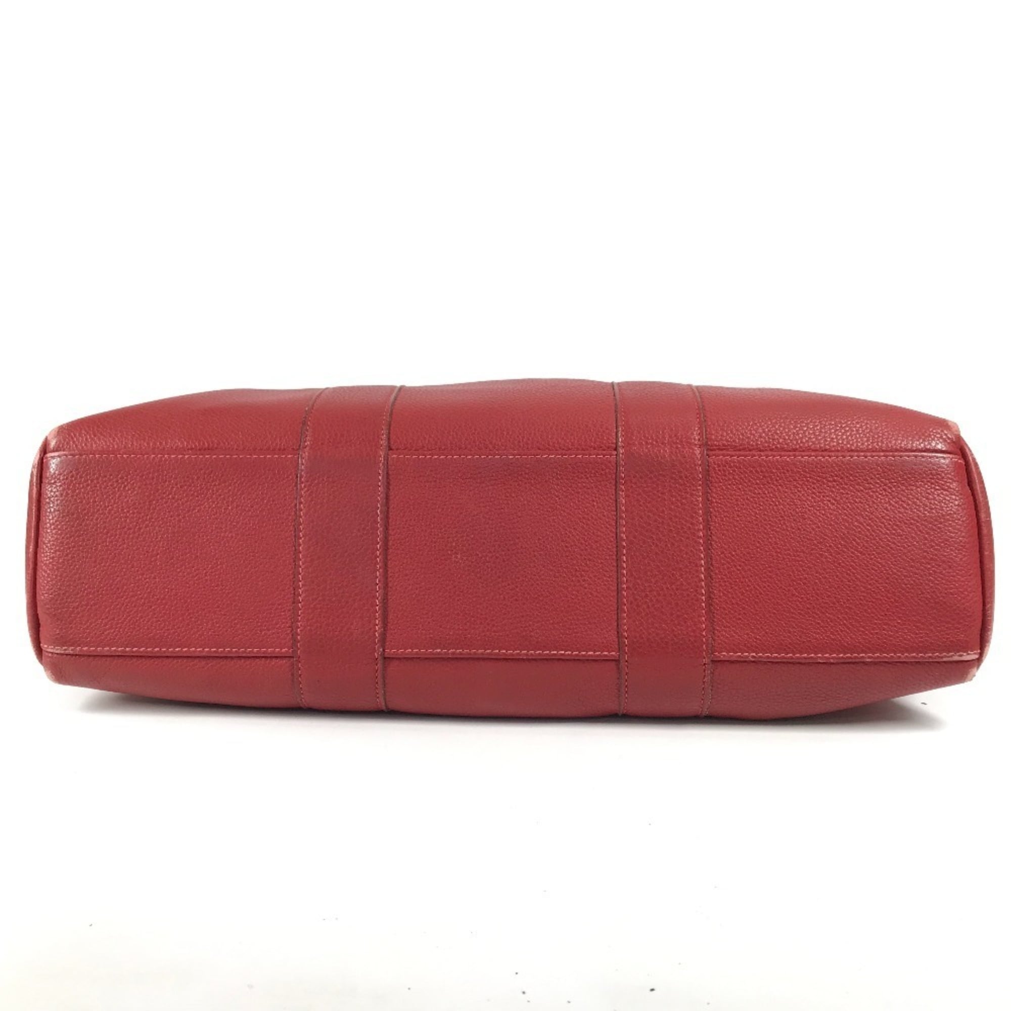 Hermes Fourre Tout Red Color Leather Handbag Tote Bag (Pre-Owned)